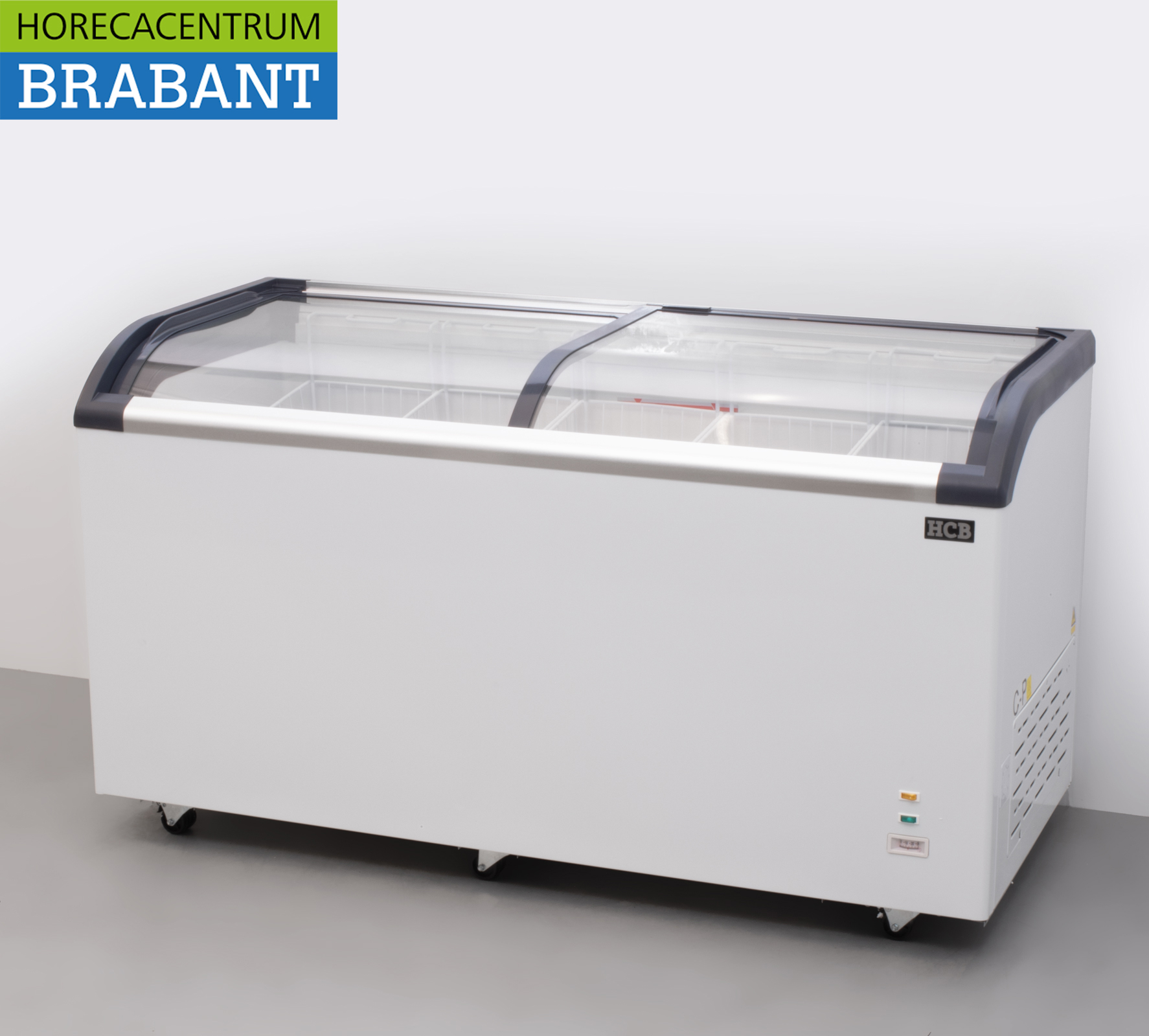 HCB Winkelvriezer Vrieskist met glazen schuifdeksels 455 liter 230V Horeca - Afbeelding 2