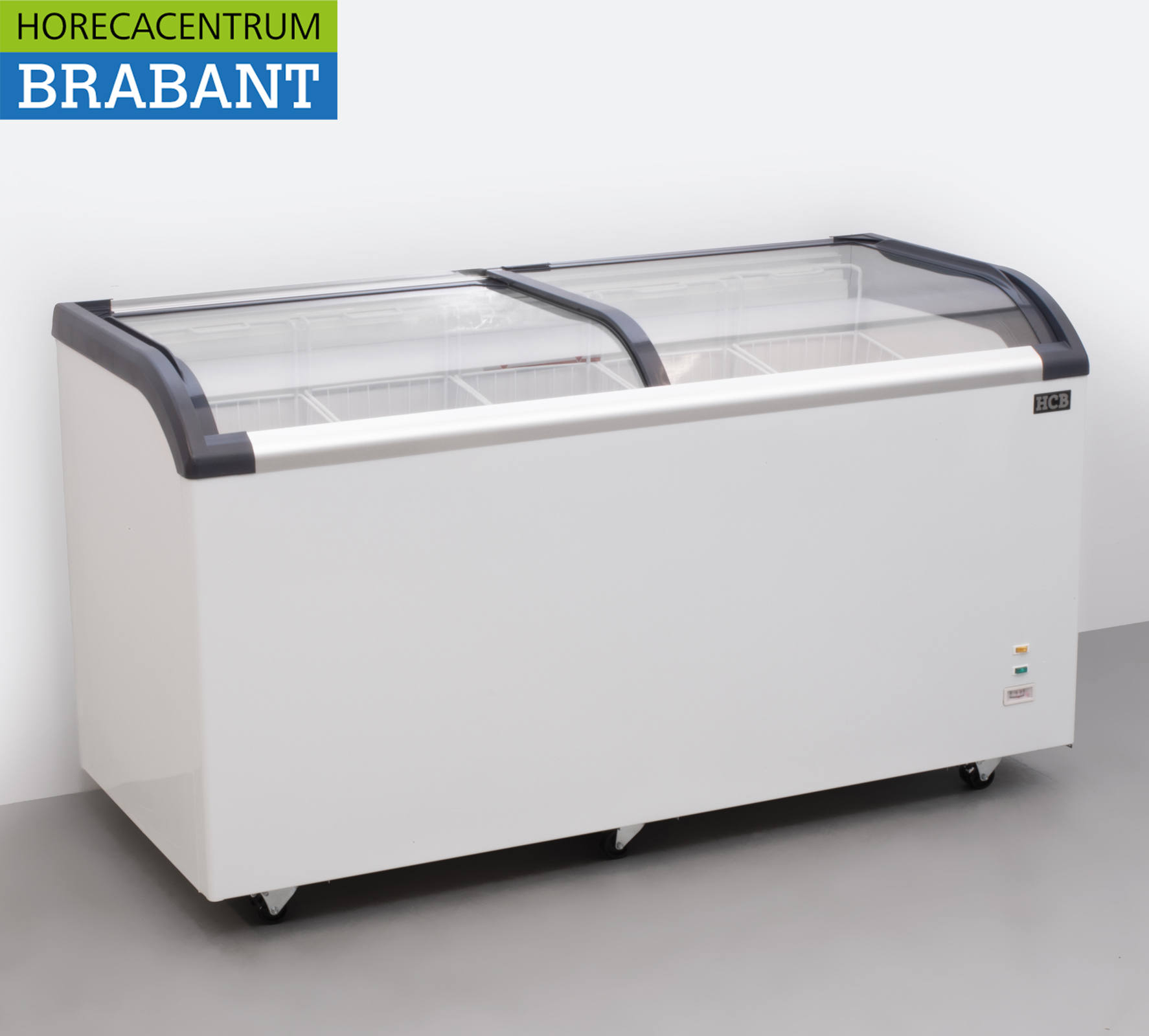 HCB Winkelvriezer Vrieskist met glazen schuifdeksels 455 liter 230V Horeca - Afbeelding 3