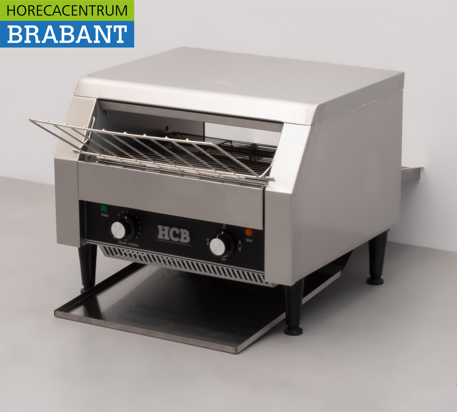 RVS Doorloop toaster Broodrooster Conveyor oven 450 stuks 230V Horeca - Afbeelding 2
