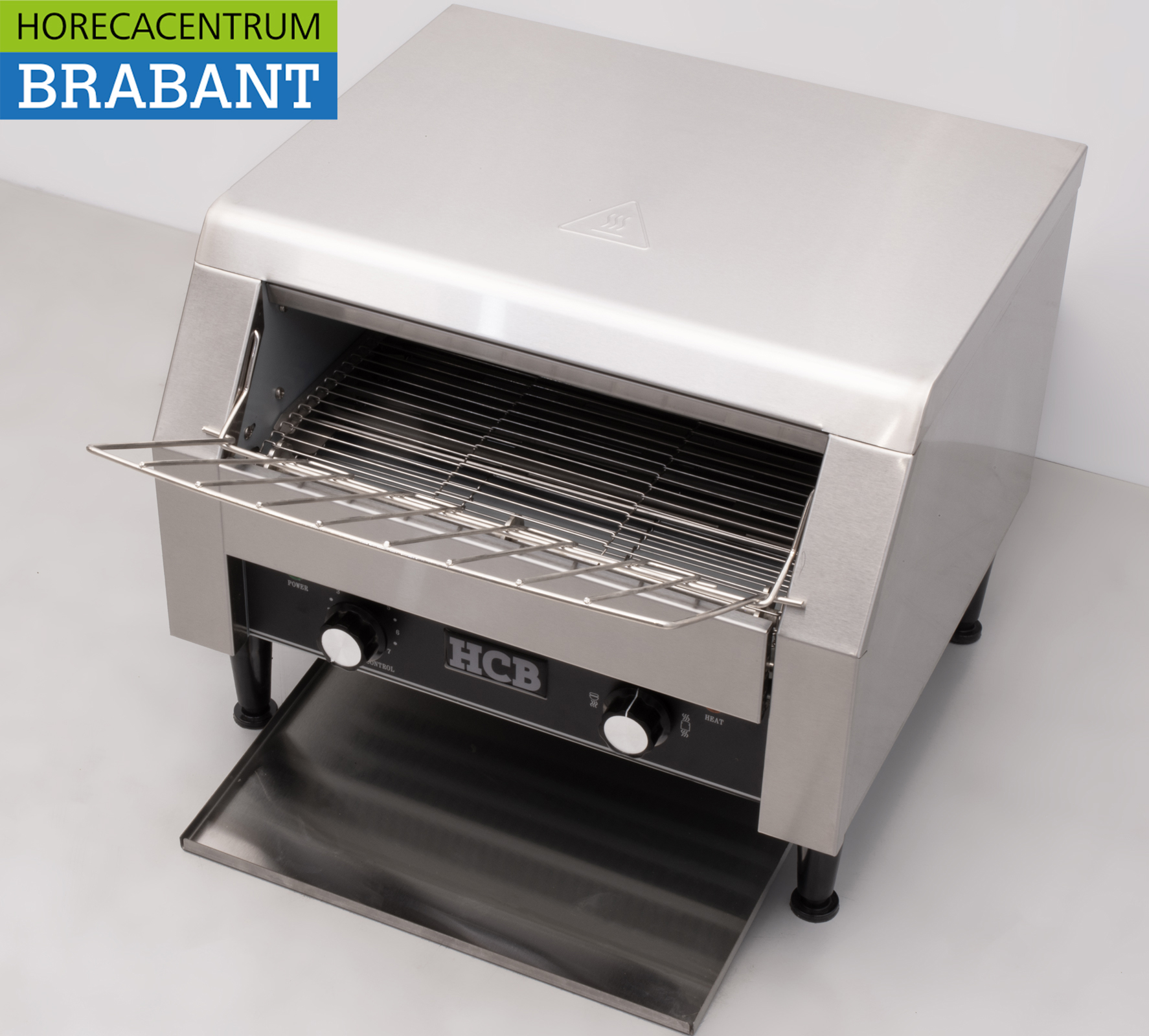 RVS Doorloop toaster Broodrooster Conveyor oven 450 stuks 230V Horeca - Afbeelding 5