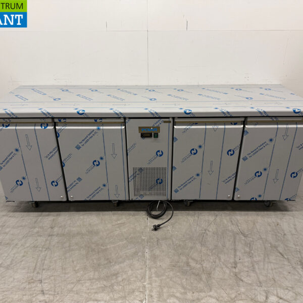 RVS Polar Verrijdbare Vrieswerkbank 4 Deuren 227,5 cm 230V Horeca