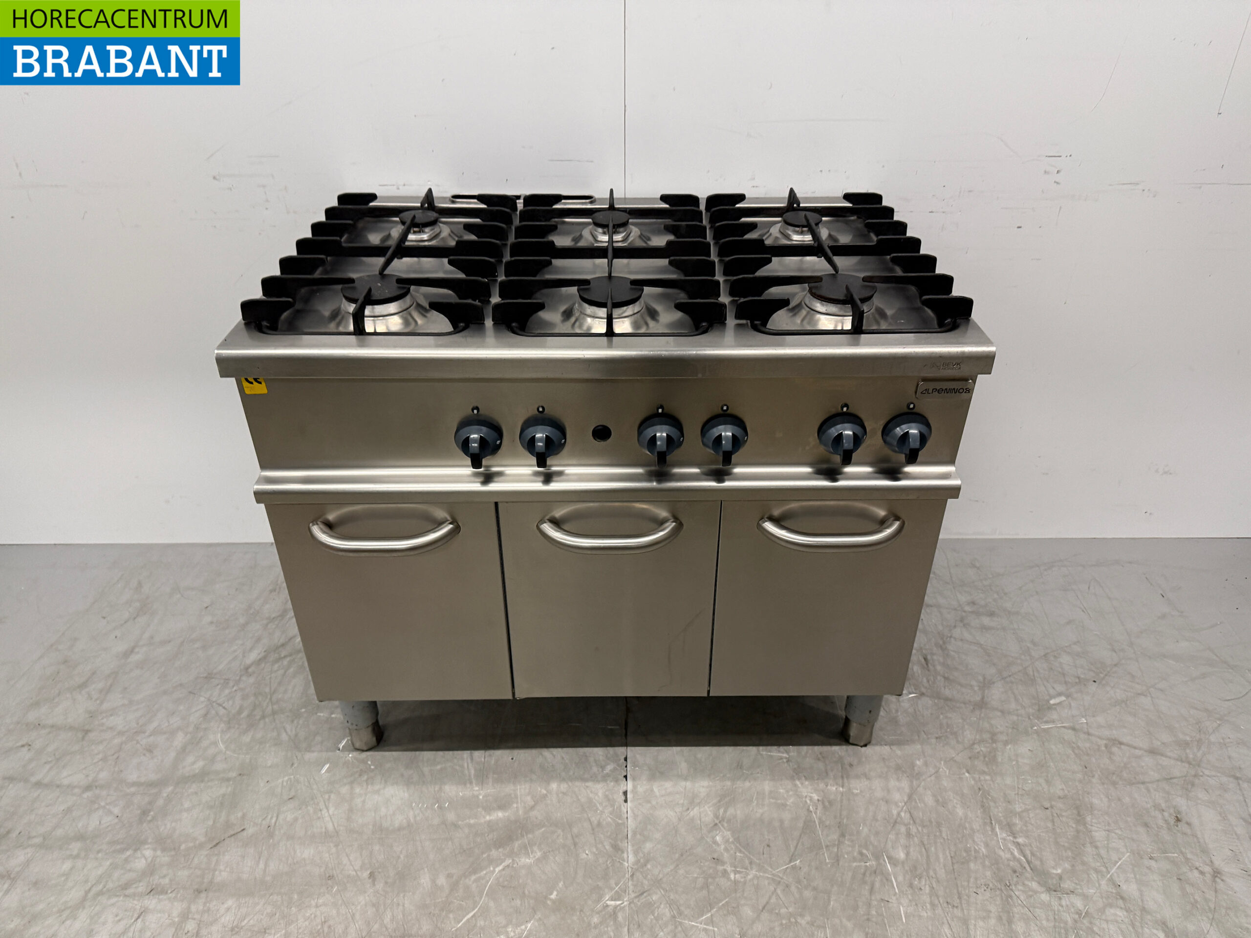 RVS Alpeninox 6 Pits Fornuis Propaan 105 cm Horeca