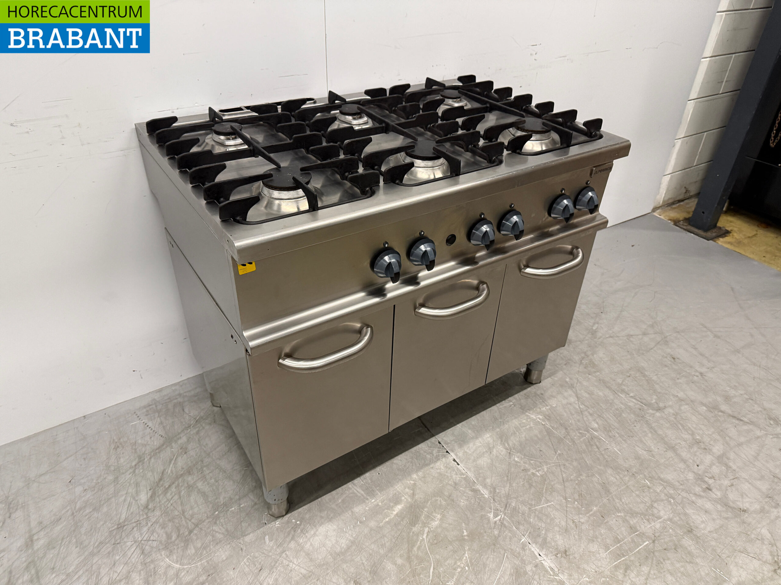 RVS Alpeninox 6 Pits Fornuis Propaan 105 cm Horeca - Afbeelding 3