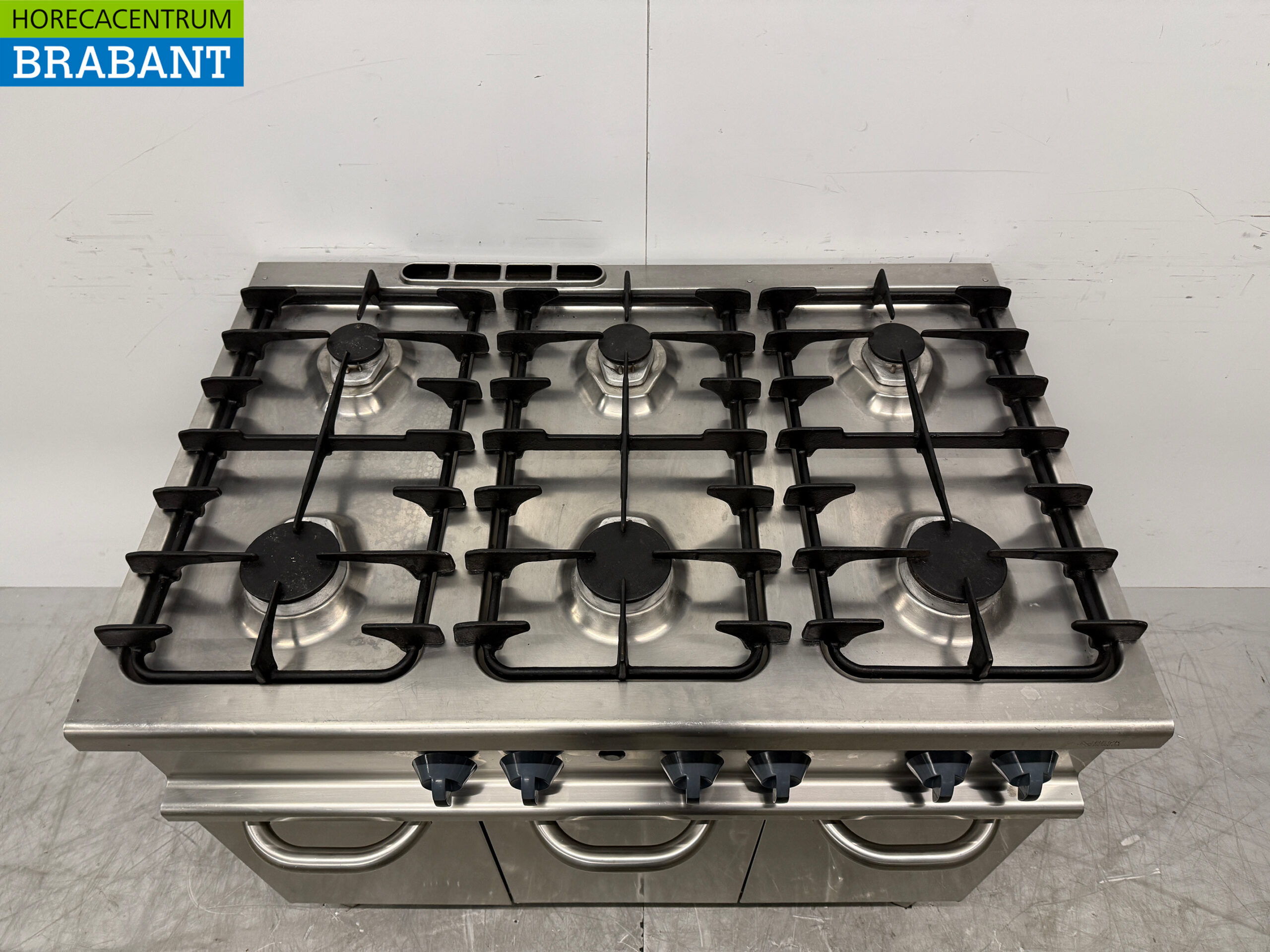 RVS Alpeninox 6 Pits Fornuis Propaan 105 cm Horeca - Afbeelding 4