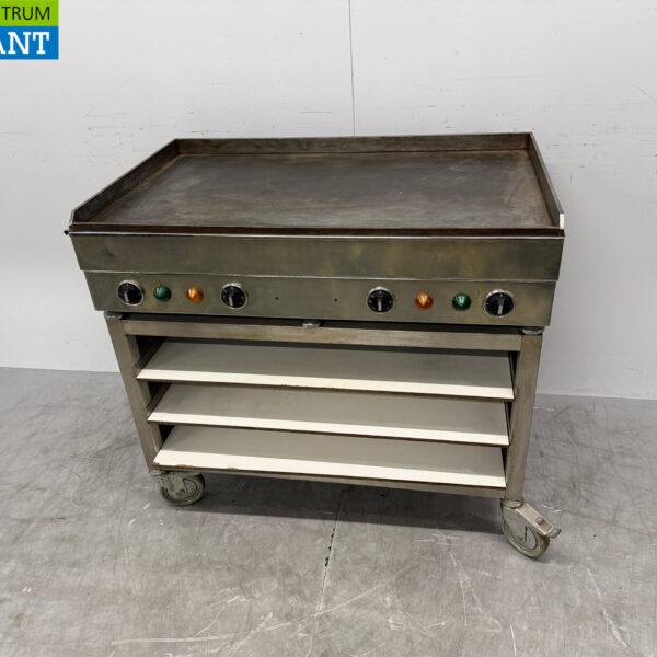 RVS Adieu Bakplaat op Verrijdbaar Onderstel 102 cm 400V Horeca