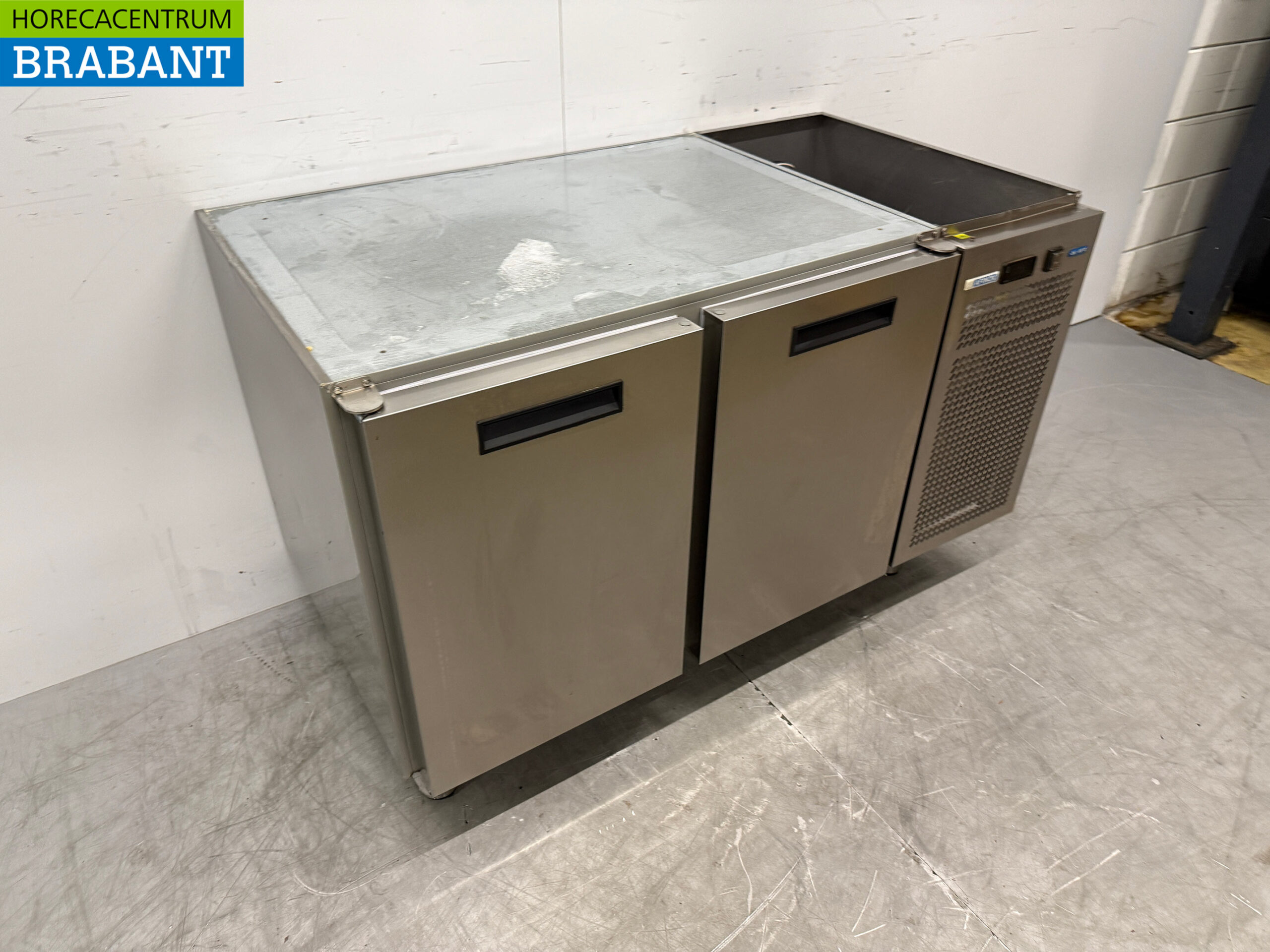 RVS Afinox Vrieswerkbank 2 Deuren 126,5 cm 230V Horeca - Afbeelding 3