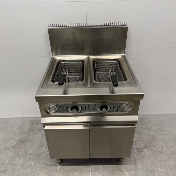RVS Elframo Dubbele Friteuse 2 x 17 liter GAS Horeca