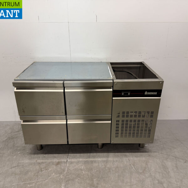 RVS Inomak Koelwerkbank 4 Laden 134 cm 230V Horeca