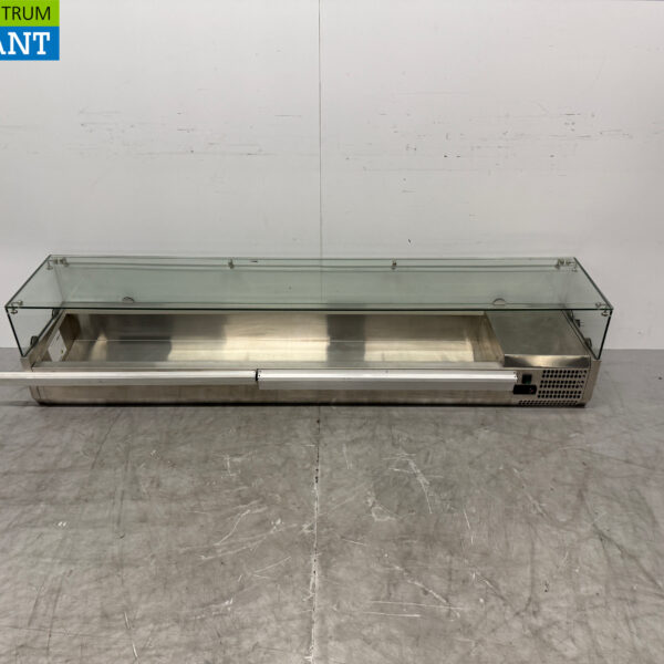 RVS Arktic Opzetvitrine Opzet koelvitrine saladière 9 x 1/3 GN 200 cm Horeca