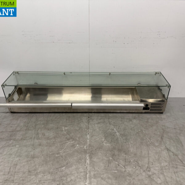 RVS Arktic Opzetvitrine Opzet koelvitrine saladière 9 x 1/3 GN 200 cm Horeca