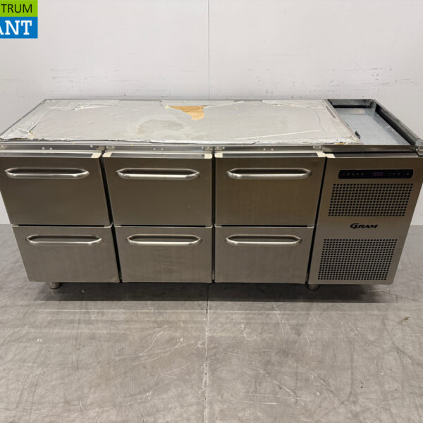 RVS Gram Koelwerkbank 6 Laden 173 cm 230V Horeca