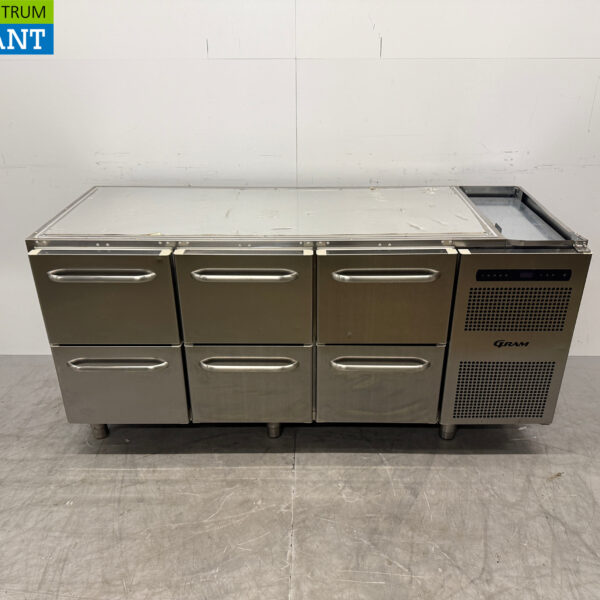RVS Gram Koelwerkbank 6 Laden 173 cm 230V Horeca