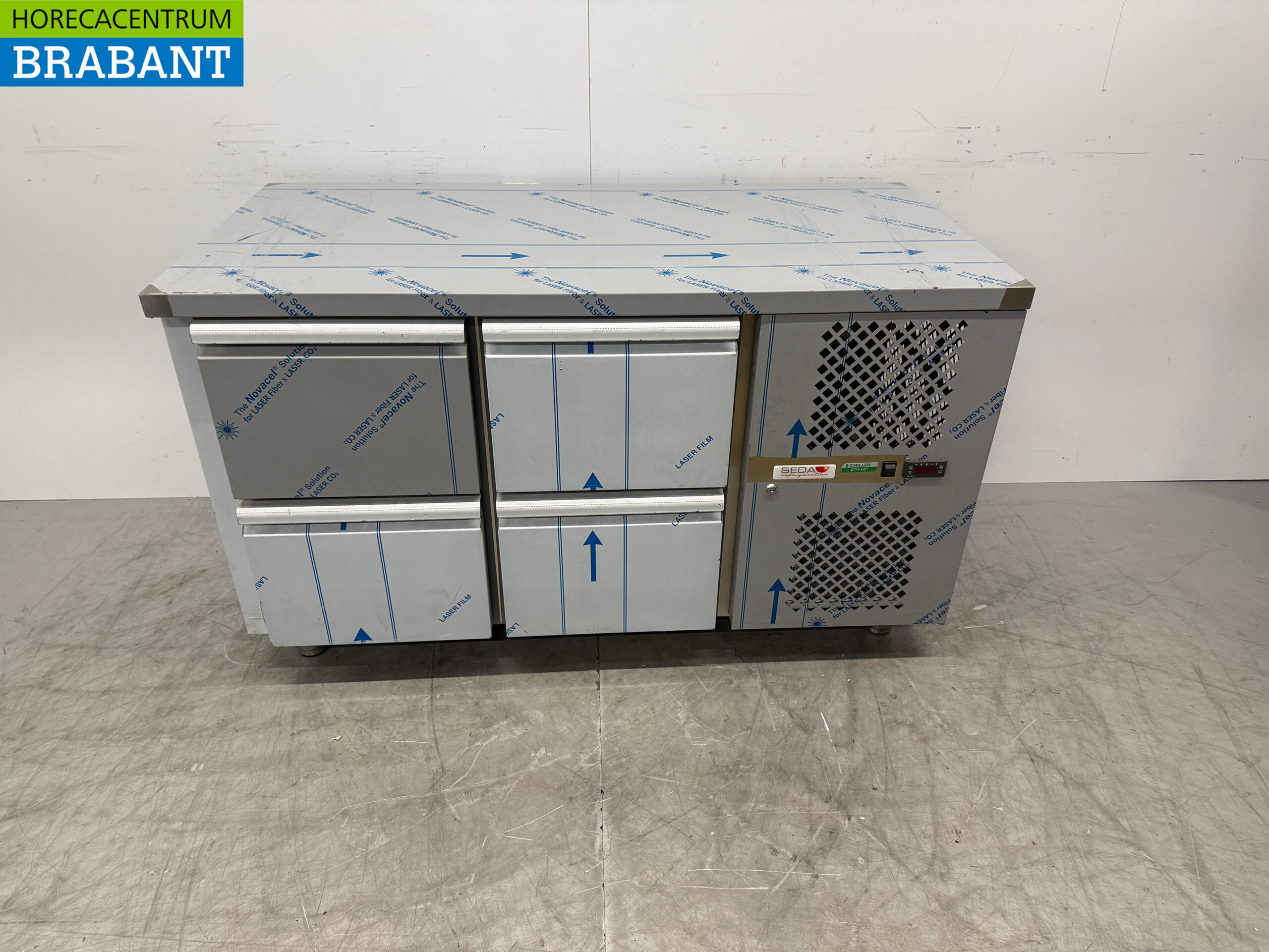 RVS Tecnodom Koelwerkbank 4 Laden 142,5 cm 230V Horeca