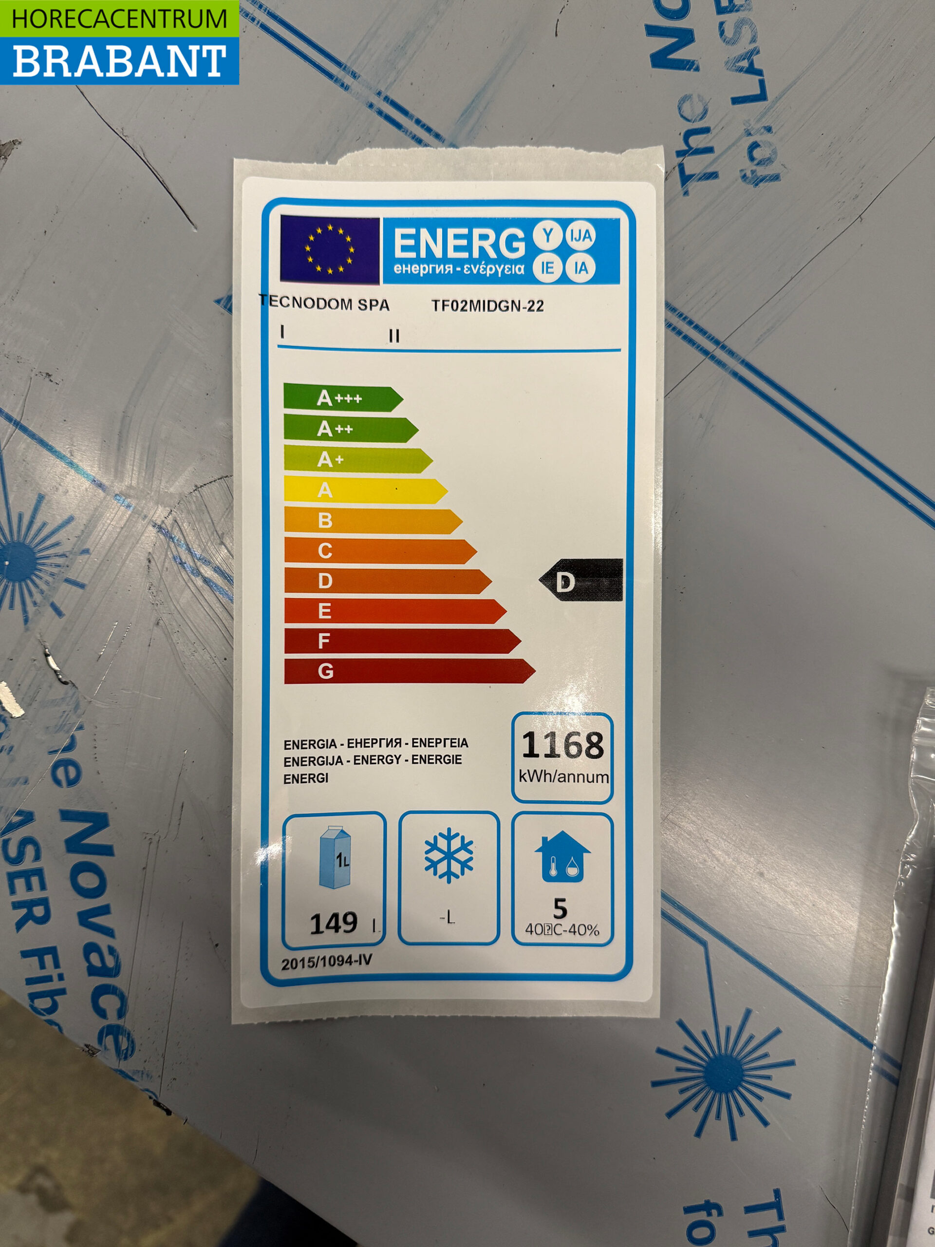 RVS Tecnodom Koelwerkbank 4 Laden 142,5 cm 230V Horeca - Afbeelding 5