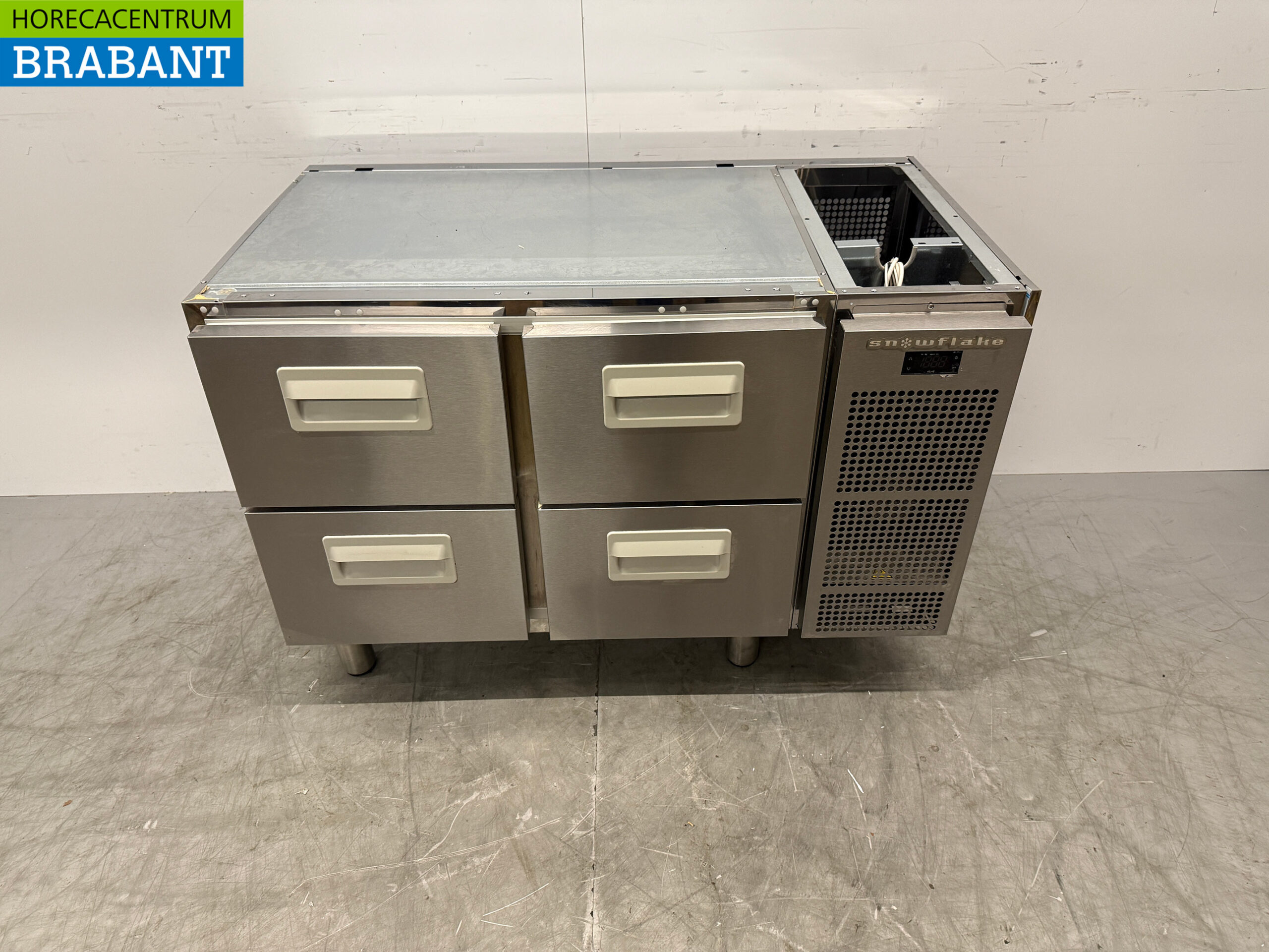 RVS Snowflake - Gram Koelwerkbank 4 Laden 118 cm 230V Horeca