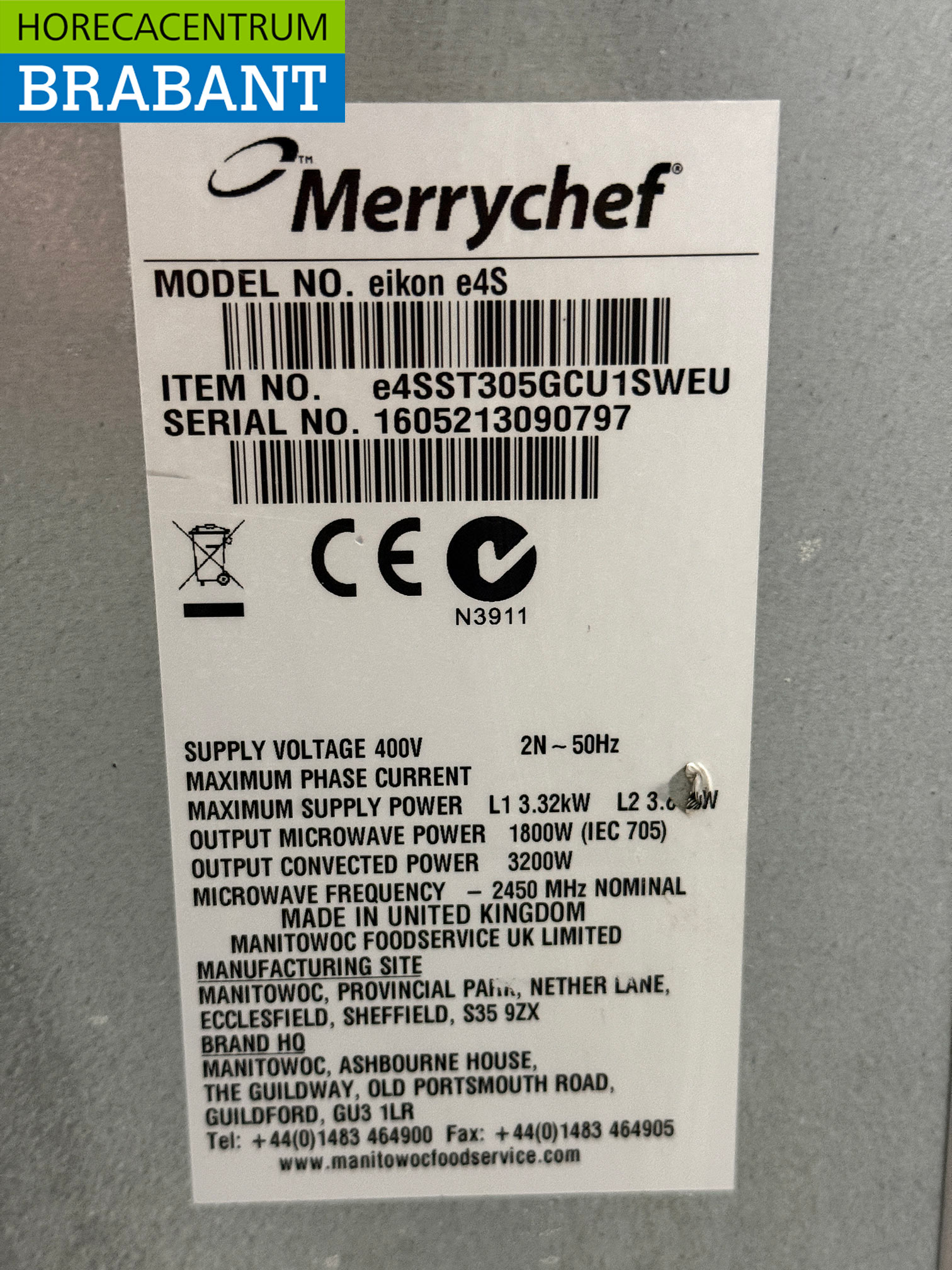 RVS Merrychef eikon e4S HighSpeed Magnetron 400V Horeca - Afbeelding 5
