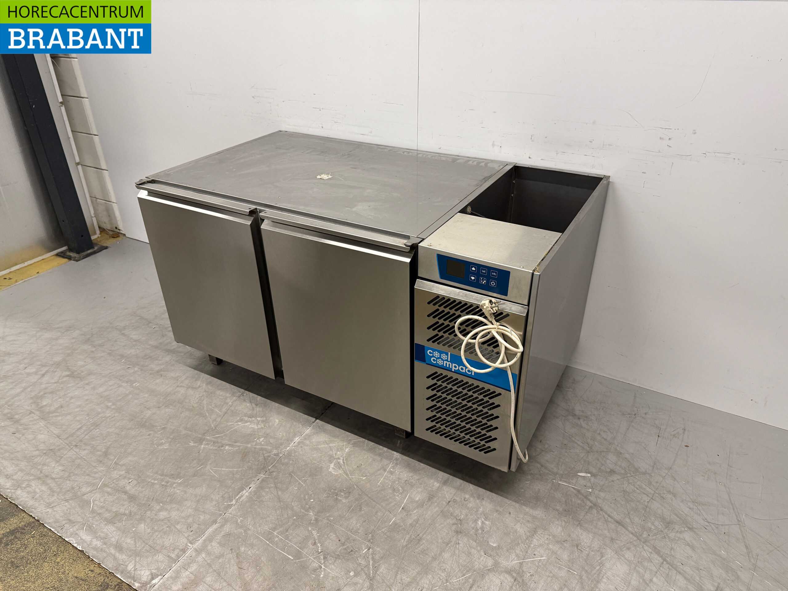 RVS Cool Compact Koelwerkbank 2 Deuren 139,5 cm 230V Horeca - Afbeelding 2