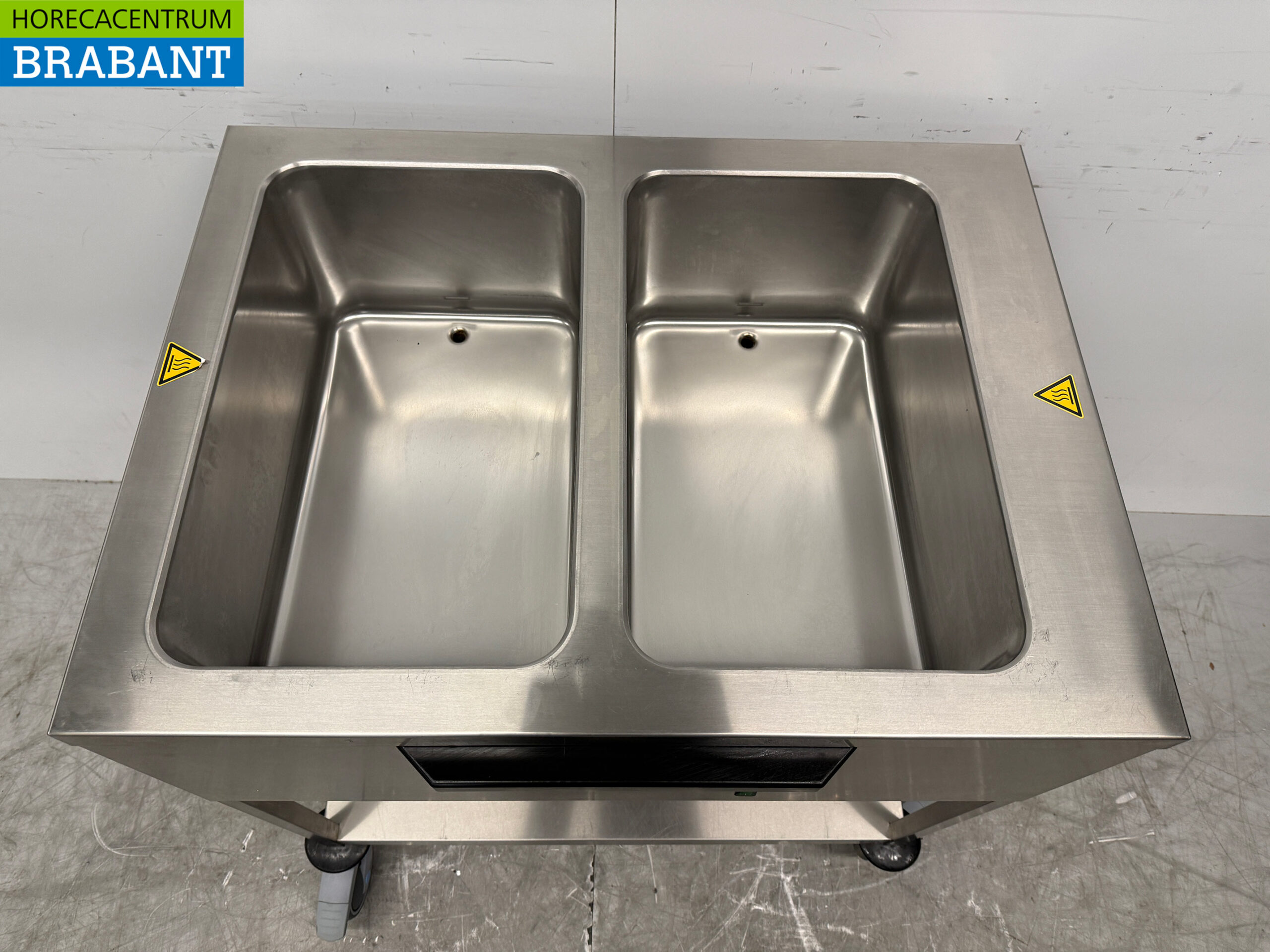 RVS Hupfer Verrijdbare Bain Marie Wagen 2 x 1/1 GN 230V Horeca - Afbeelding 4