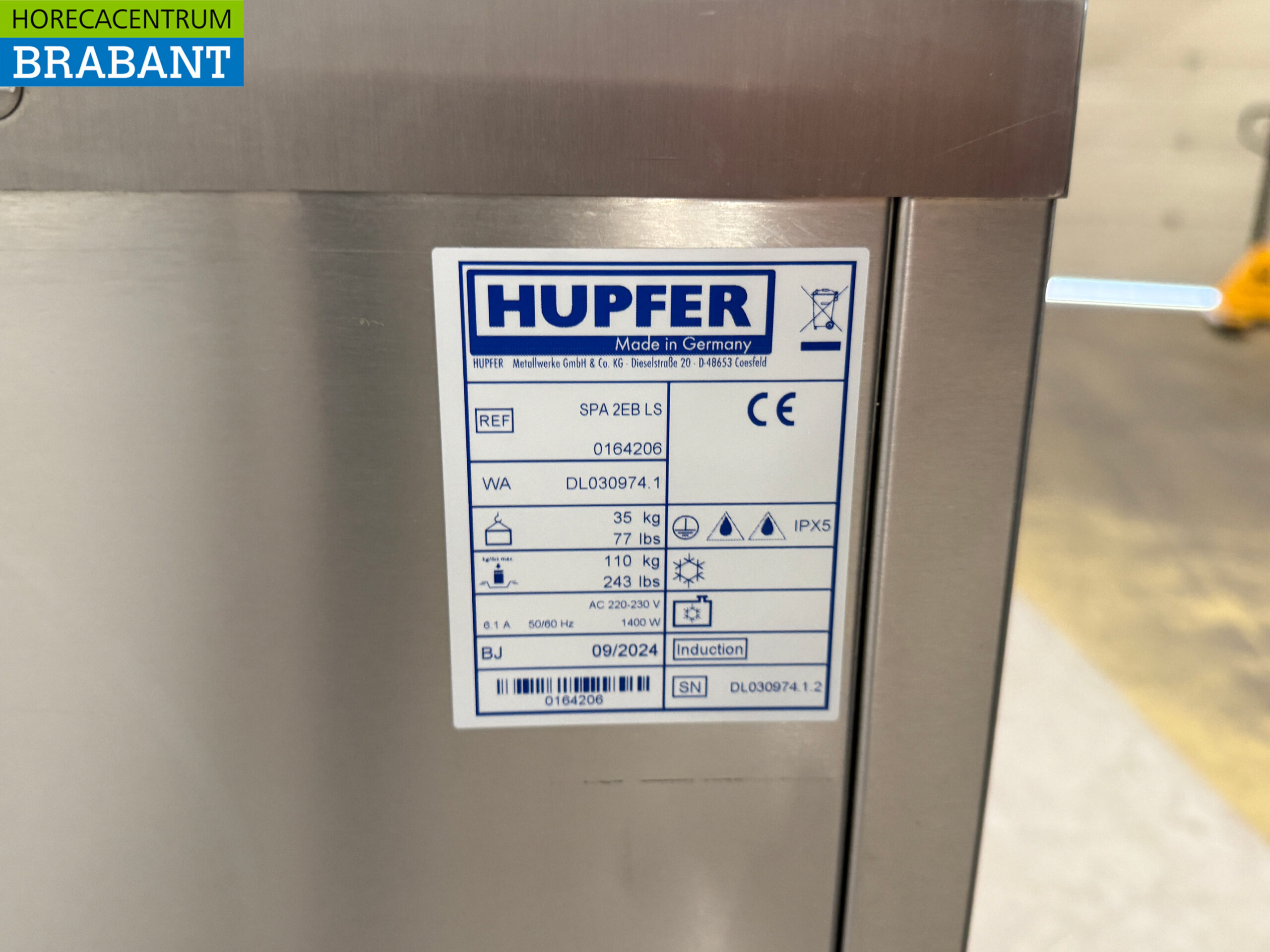 RVS Hupfer Verrijdbare Bain Marie Wagen 2 x 1/1 GN 230V Horeca - Afbeelding 5