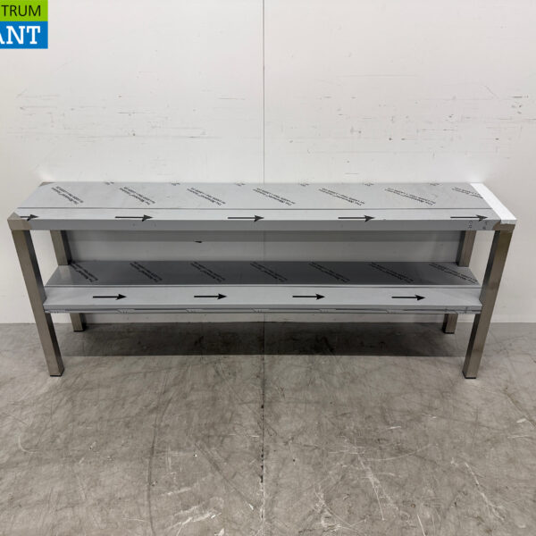 RVS Dubbele Etagère Brug 160 x 30 x 63 cm Horeca