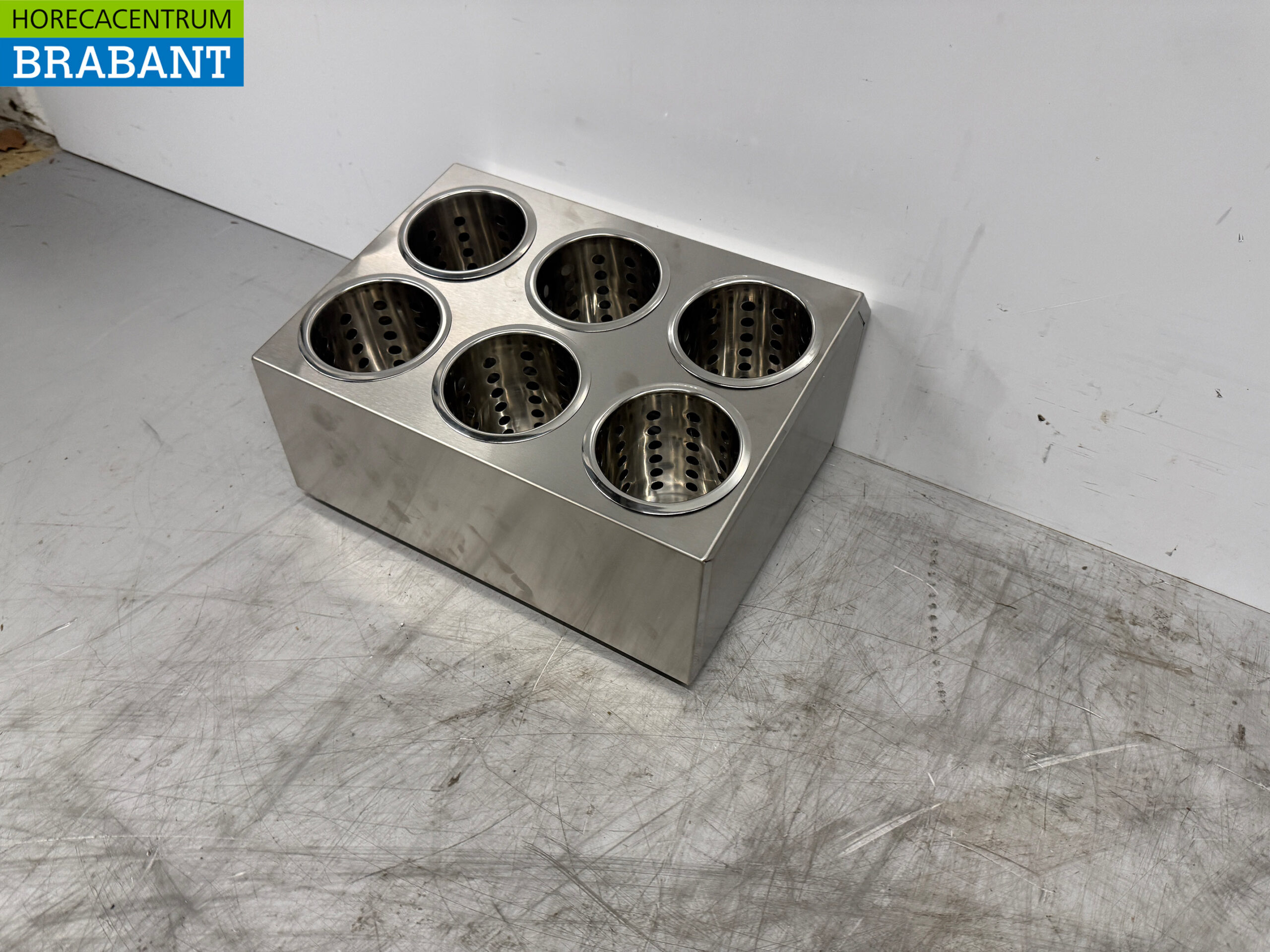 RVS Bestekbak Bestekuitgifte unit, inclusief zes roestvrijstalen bekers Horeca - Afbeelding 2