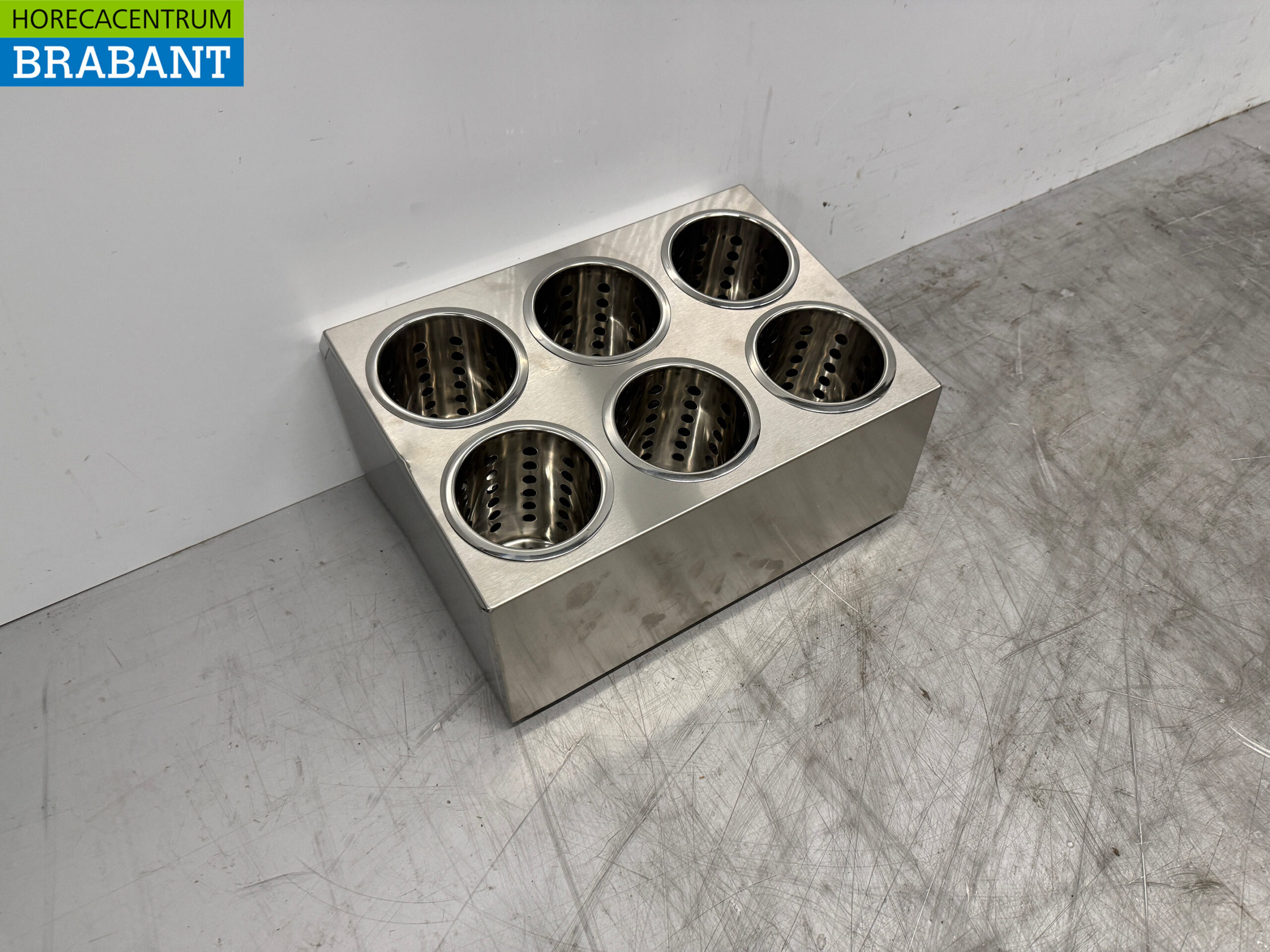 RVS Bestekbak Bestekuitgifte unit, inclusief zes roestvrijstalen bekers Horeca - Afbeelding 3