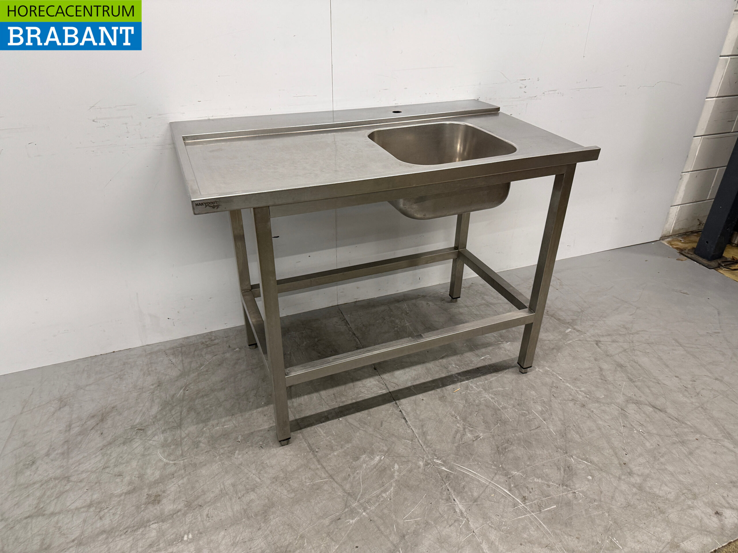 RVS Aanvoertafel T.B.V. Doorschuifvaatwasser 120 x 73 x 89,5 cm Horeca - Afbeelding 3