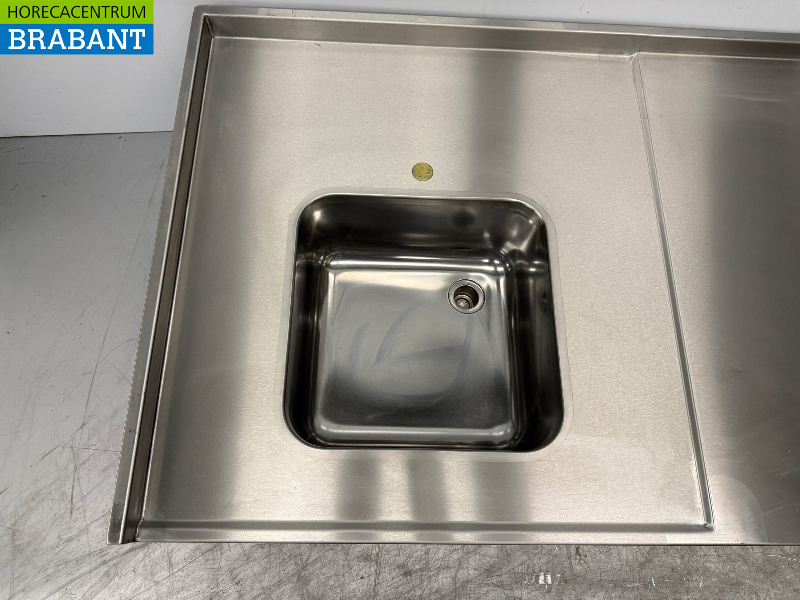 RVS Spoelblad met spoelbak 257 x 85 cm Horeca - Afbeelding 4