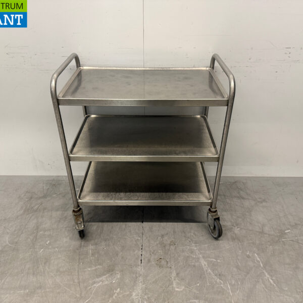 RVS Hupfer Serveerwagen 3 Lagen 93 cm Horeca