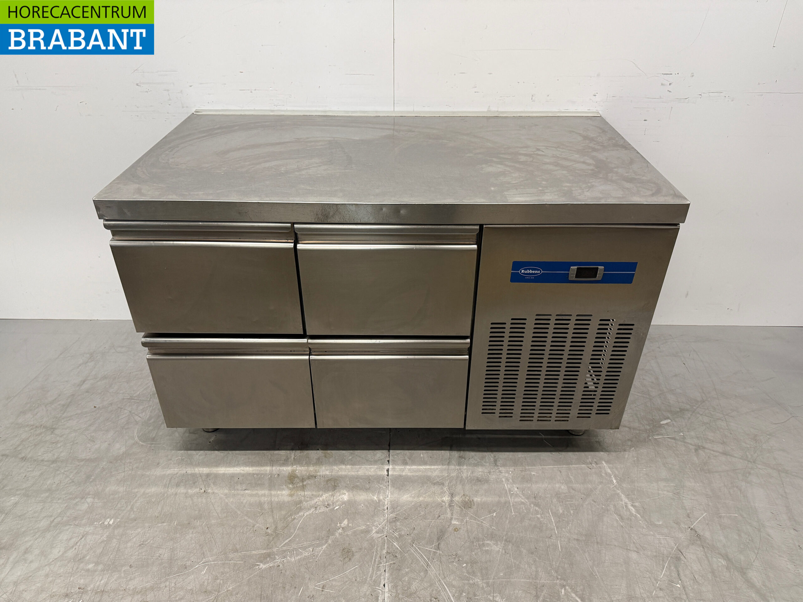 RVS Rubbens Koelwerkbank 4 Laden 132 cm 230V Horeca