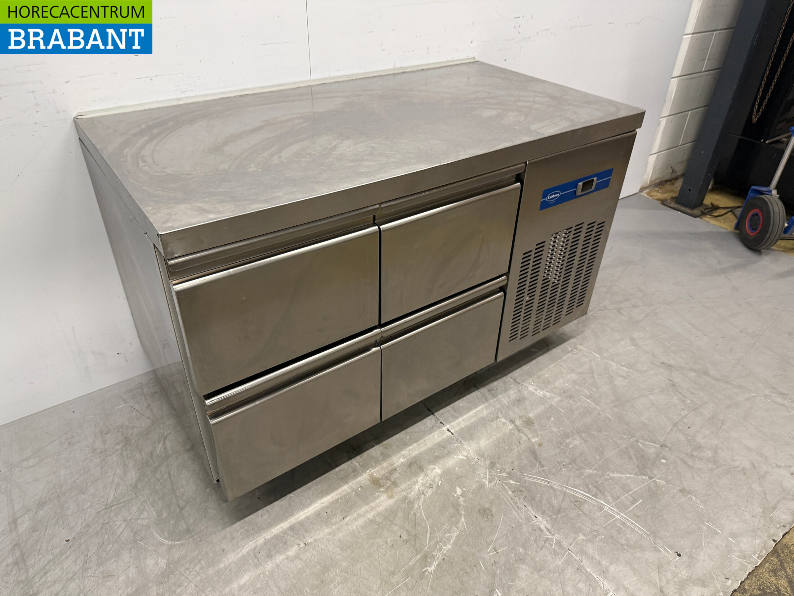 RVS Rubbens Koelwerkbank 4 Laden 132 cm 230V Horeca - Afbeelding 3