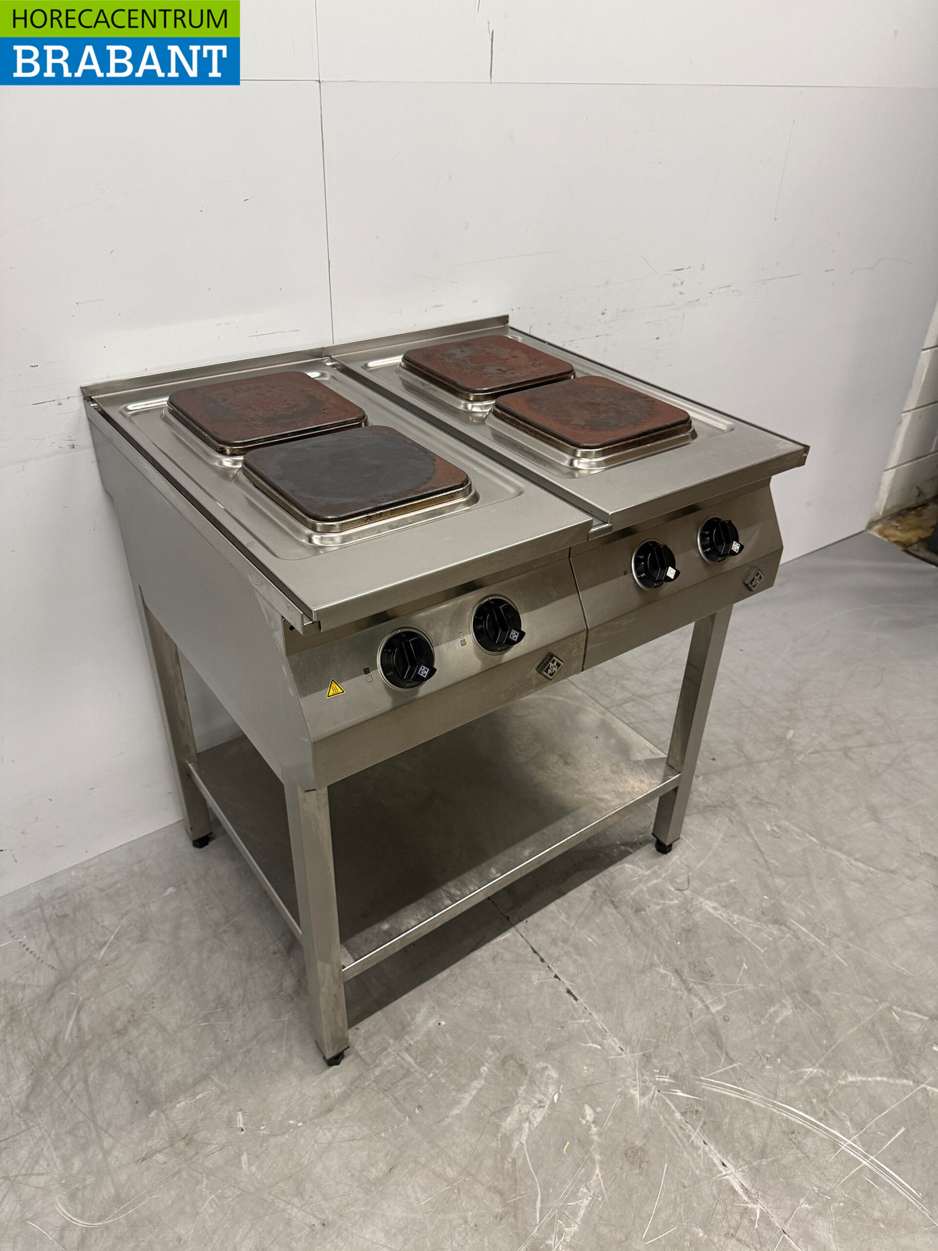 RVS MKN 4 Pits Elektrisch Fornuis 2 x 400V 80 cm Horeca - Afbeelding 3