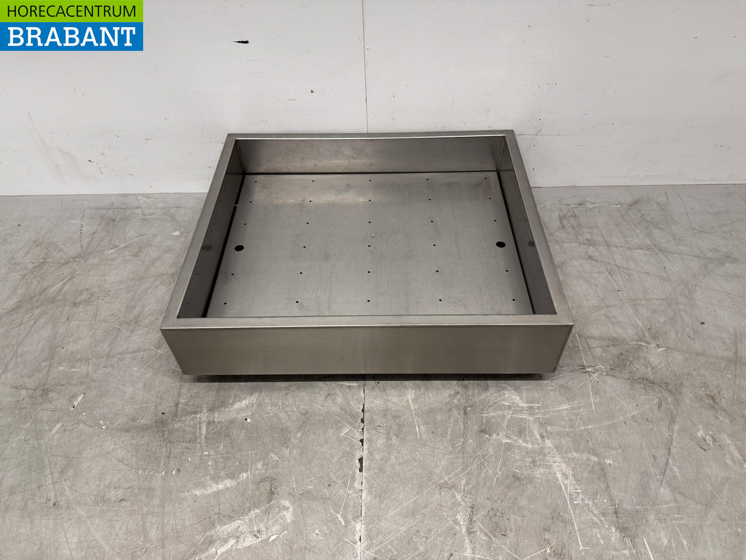 RVS ijsbak voor crushed ijs schaaf ijs 70 x 60 cm Horeca