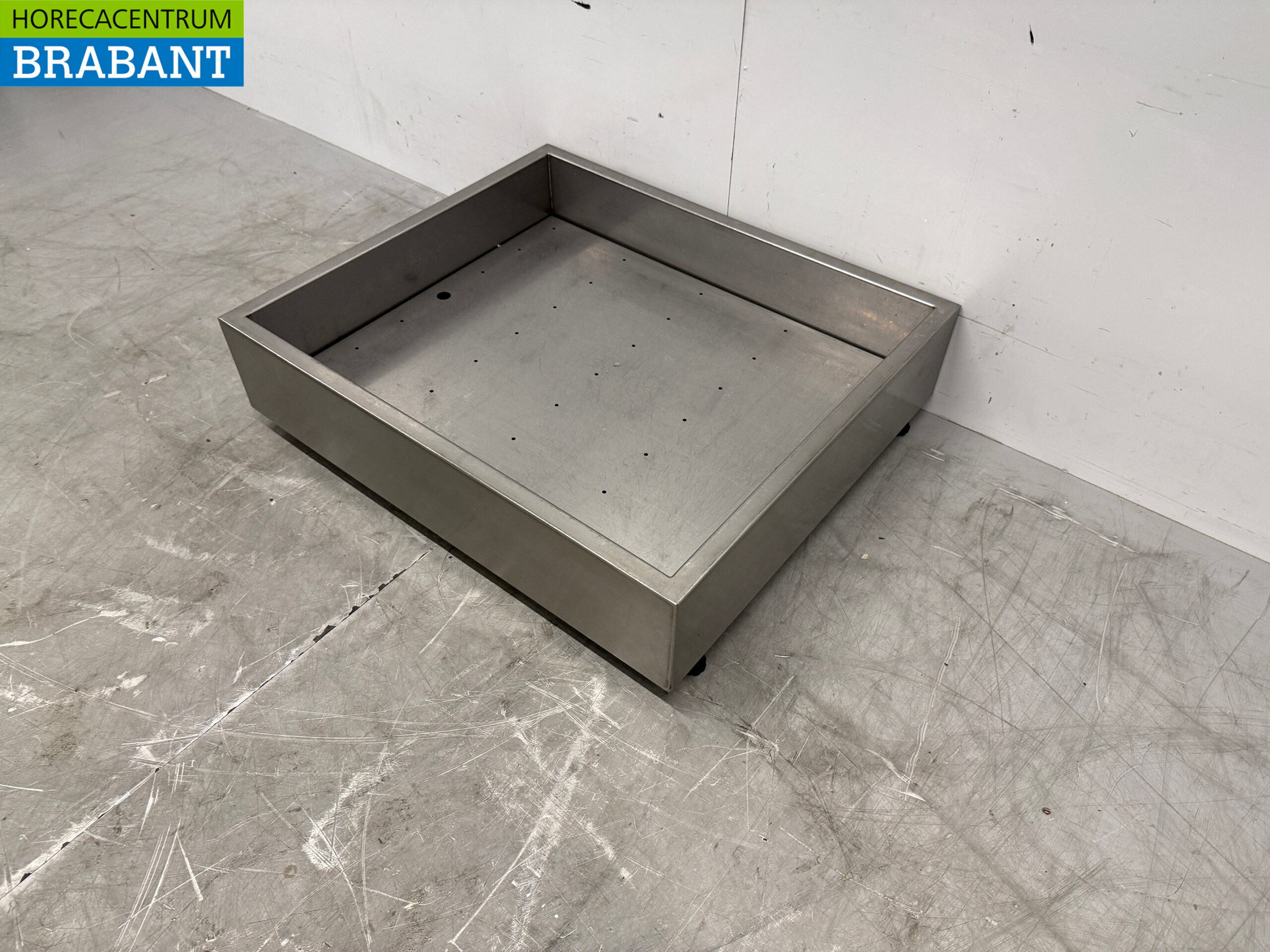 RVS ijsbak voor crushed ijs schaaf ijs 70 x 60 cm Horeca - Afbeelding 2