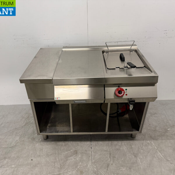 RVS Ilsa Friteuse 7 liter met werkruimte 105 cm 400V Horeca