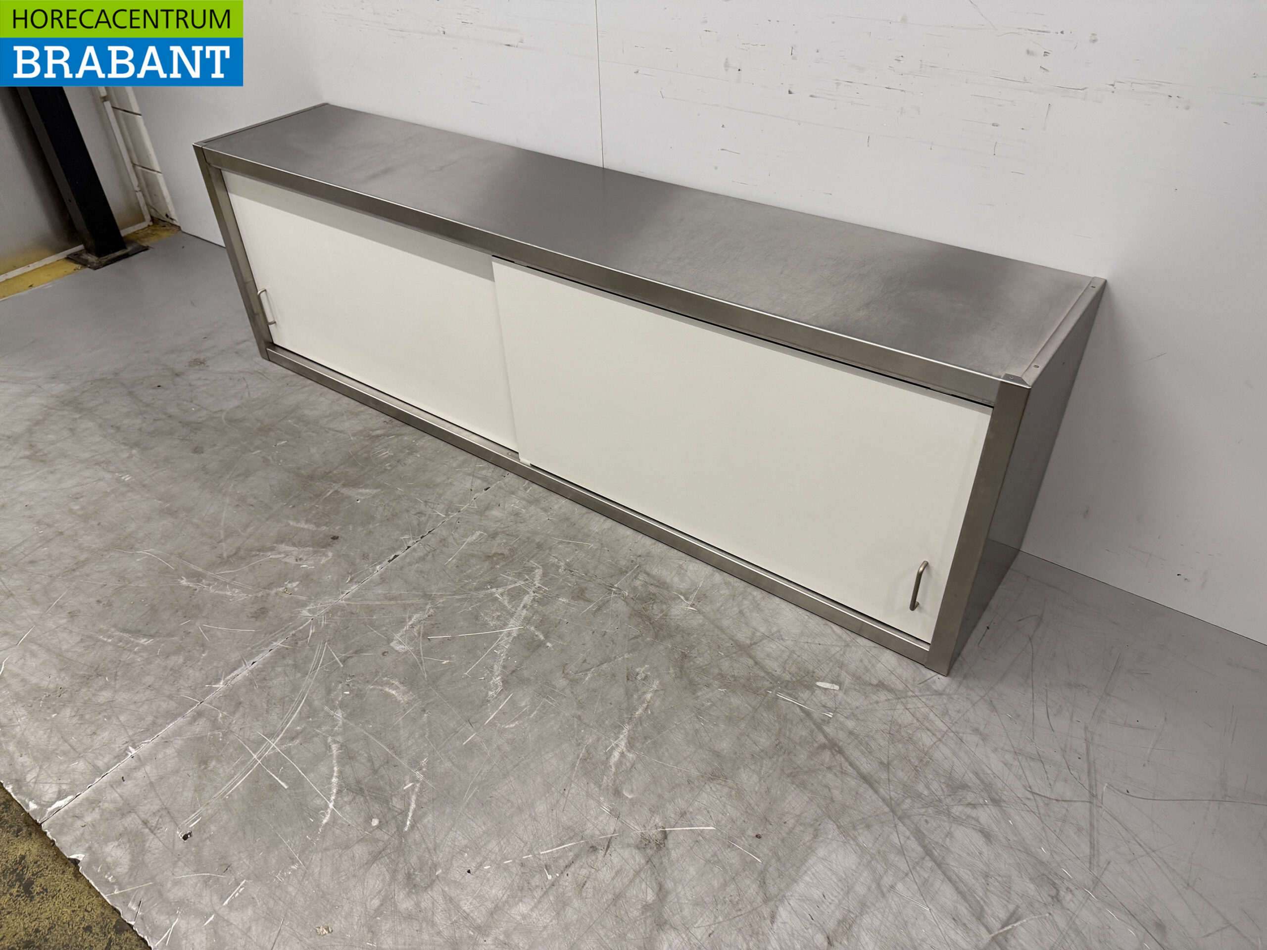 RVS Wandkast 2 Schuifdeuren 200 cm Horeca - Afbeelding 2