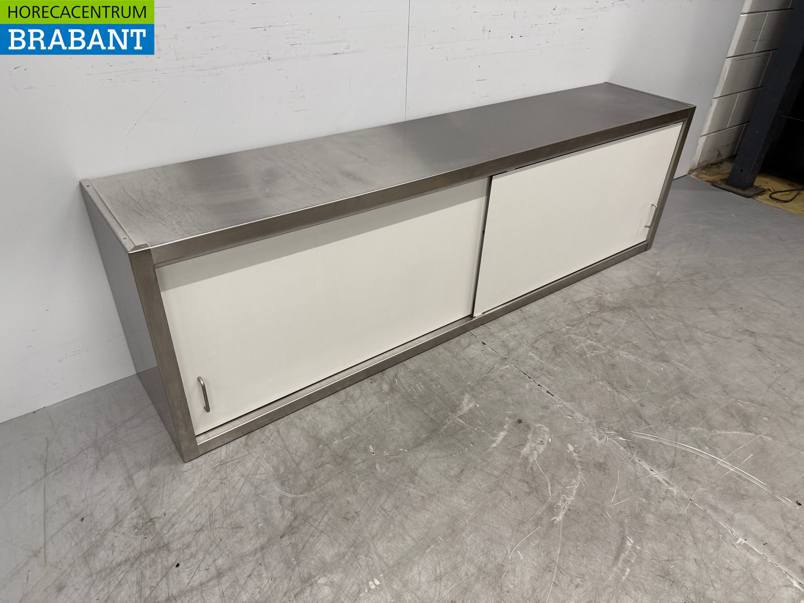 RVS Wandkast 2 Schuifdeuren 200 cm Horeca - Afbeelding 3