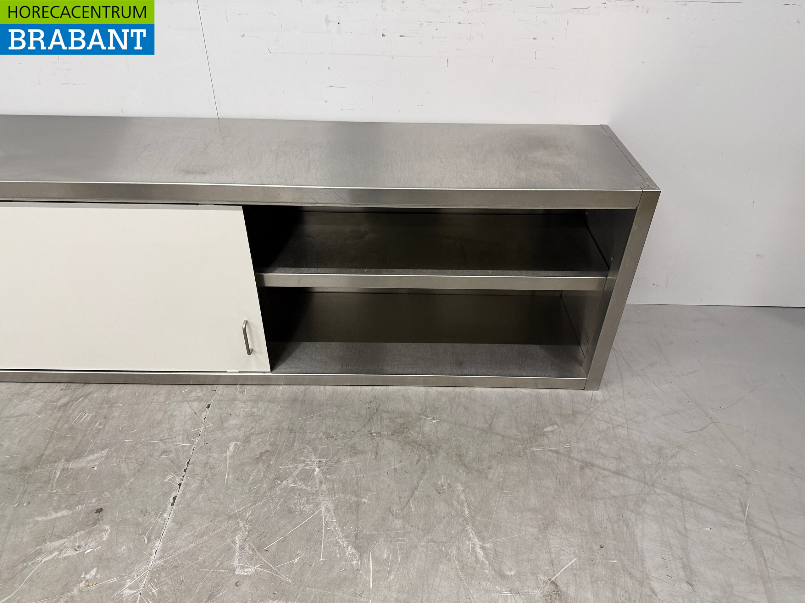 RVS Wandkast 2 Schuifdeuren 200 cm Horeca - Afbeelding 4