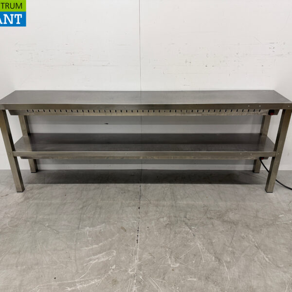 RVS Hakvoort Dubbele Warmtebrug Etagere Brug 180 x 30 x 65 cm 230V Horeca