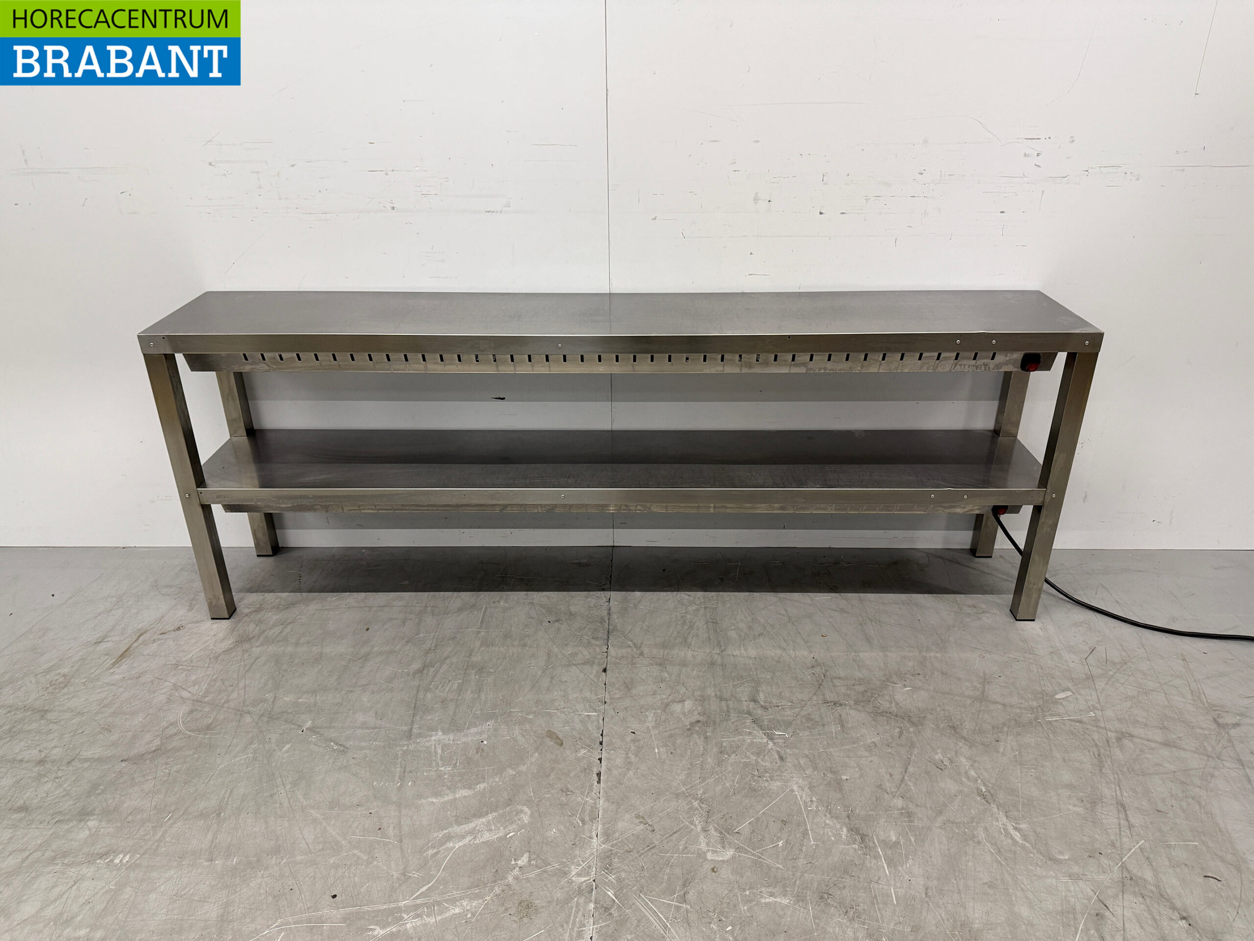 RVS Hakvoort Dubbele Warmtebrug Etagere Brug 180 x 30 x 65 cm 230V Horeca