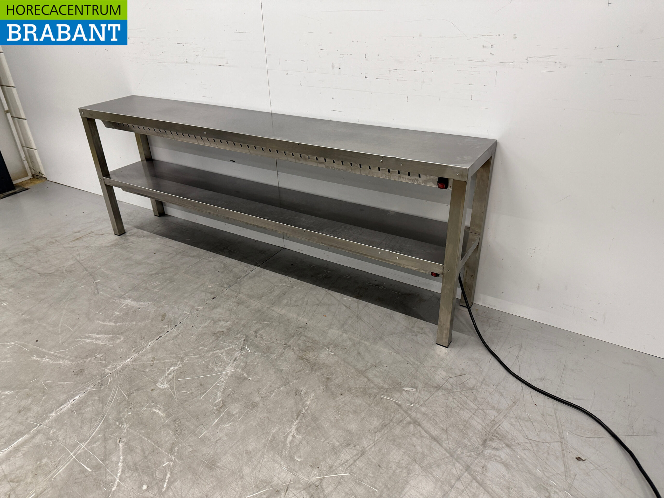 RVS Hakvoort Dubbele Warmtebrug Etagere Brug 180 x 30 x 65 cm 230V Horeca - Afbeelding 2