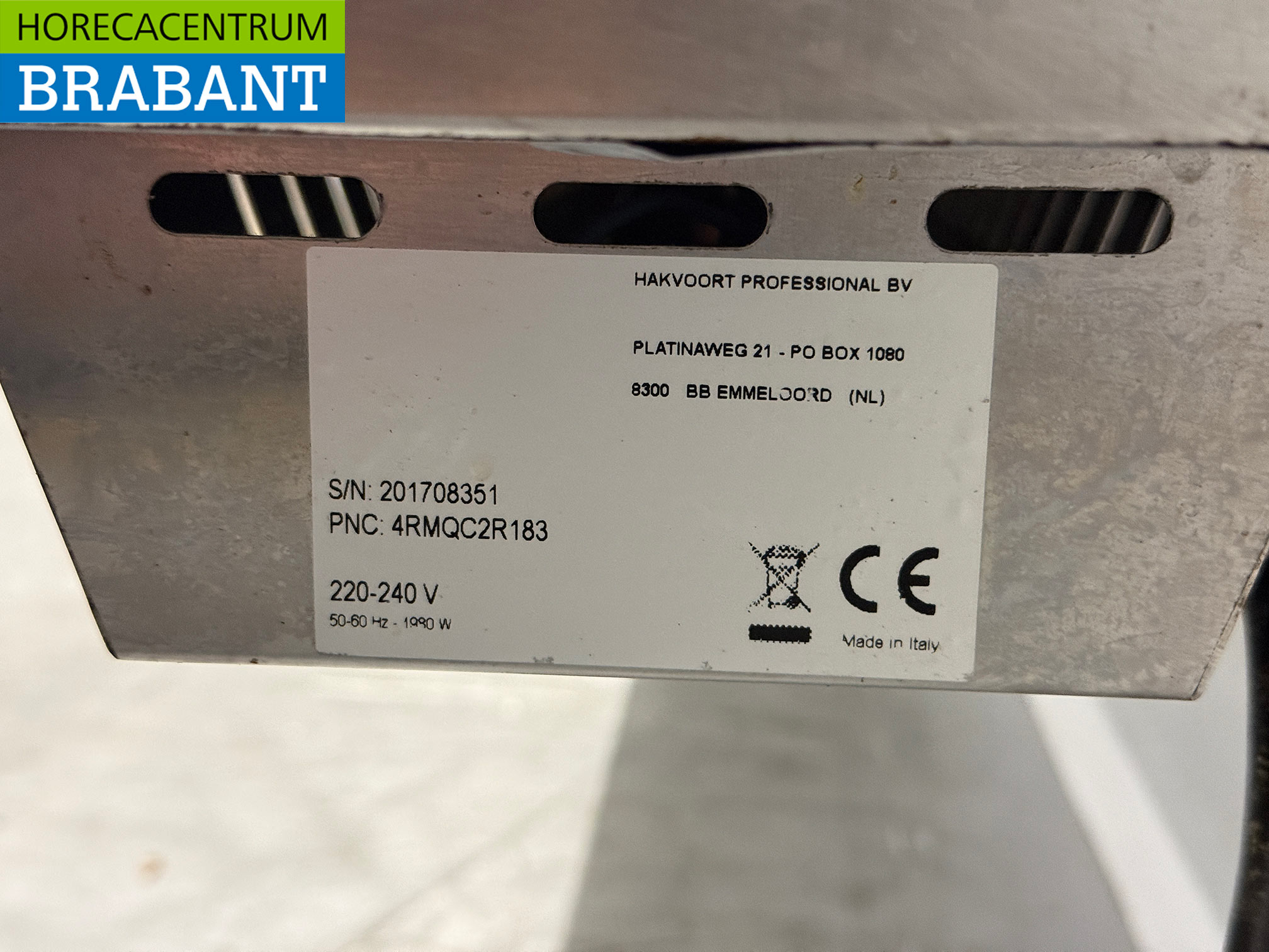 RVS Hakvoort Dubbele Warmtebrug Etagere Brug 180 x 30 x 65 cm 230V Horeca - Afbeelding 5