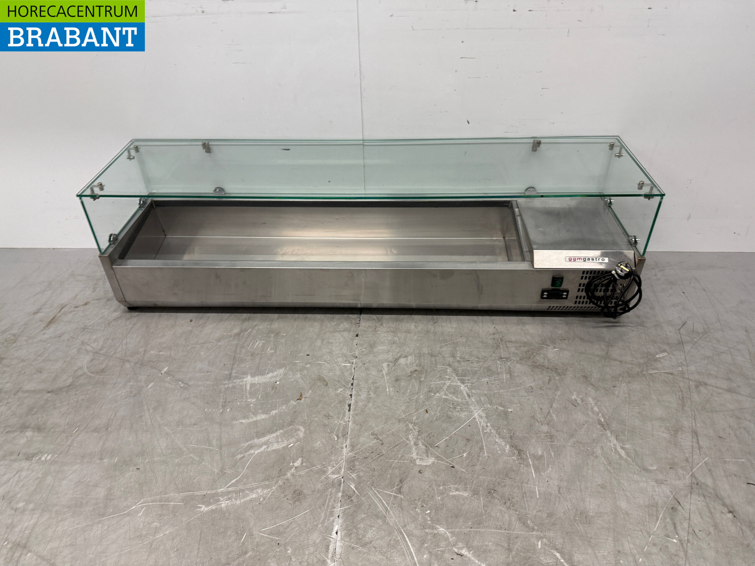 RVS Saladiere Opzet Koelvitrine 7 x 1/3 GN 160 cm 230V Horeca