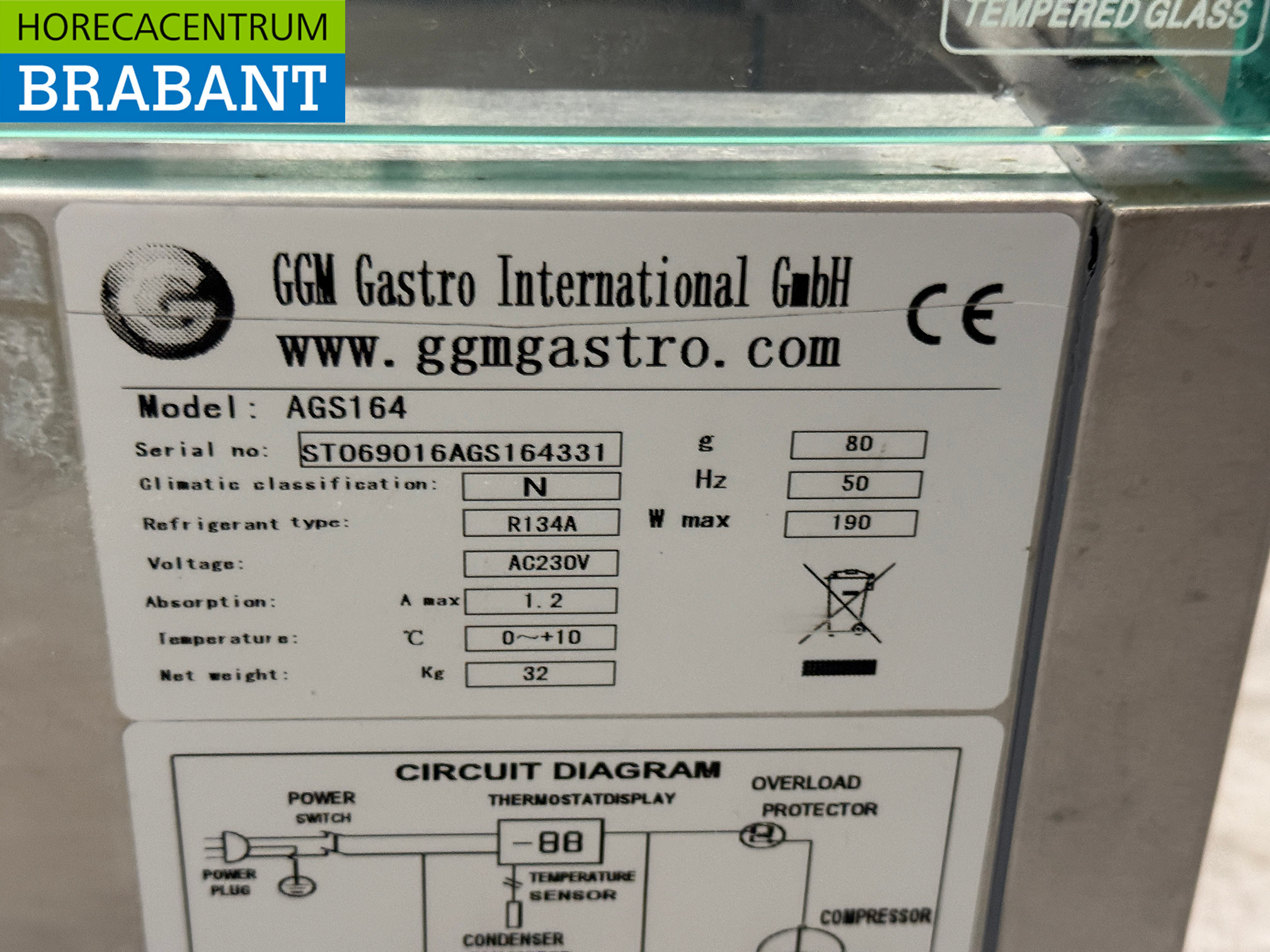 RVS Saladiere Opzet Koelvitrine 7 x 1/3 GN 160 cm 230V Horeca - Afbeelding 4