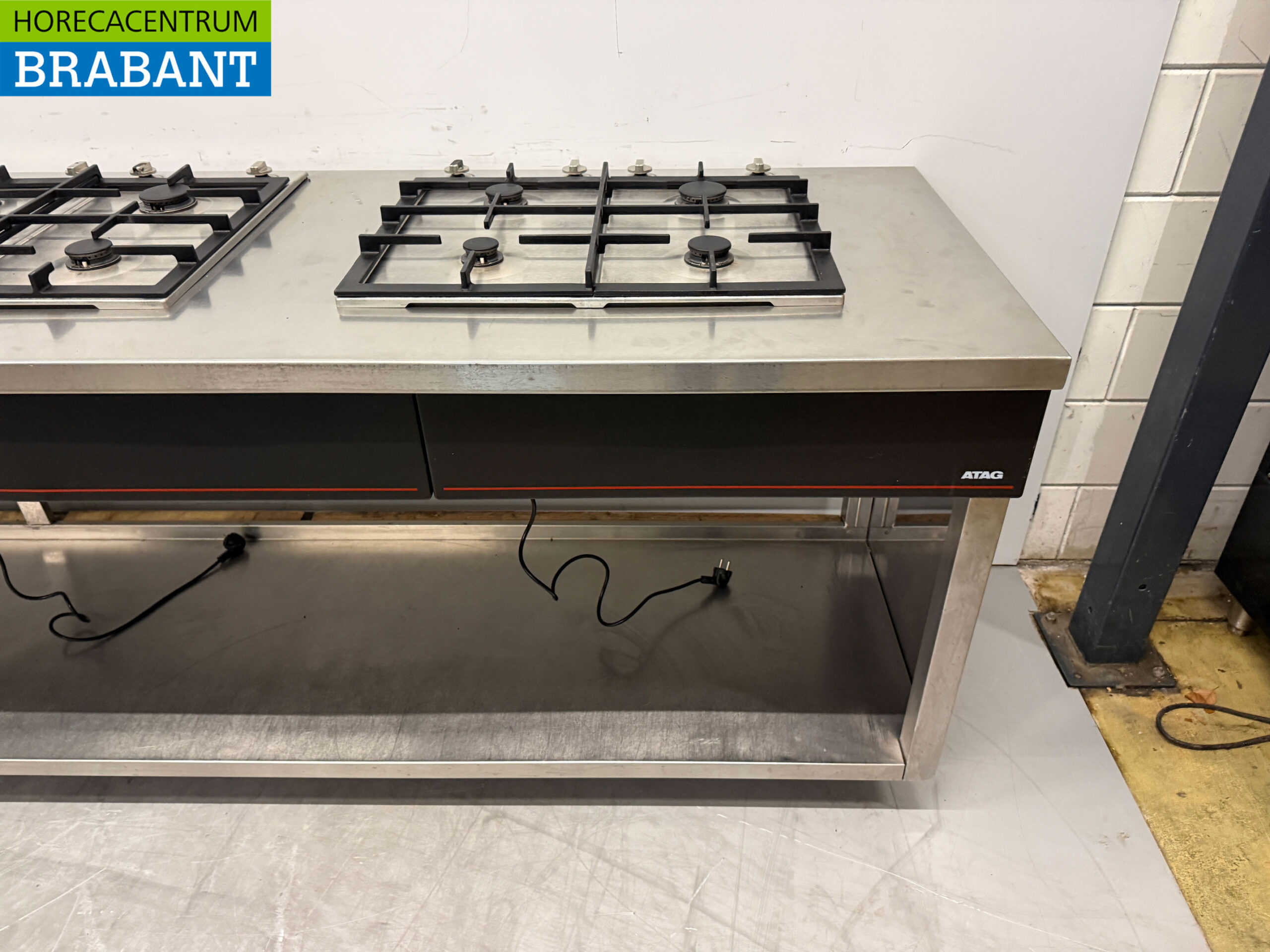 RVS Atag 4 x 4 Pits Gasfornuis Fornuis 340 cm Horeca - Afbeelding 5