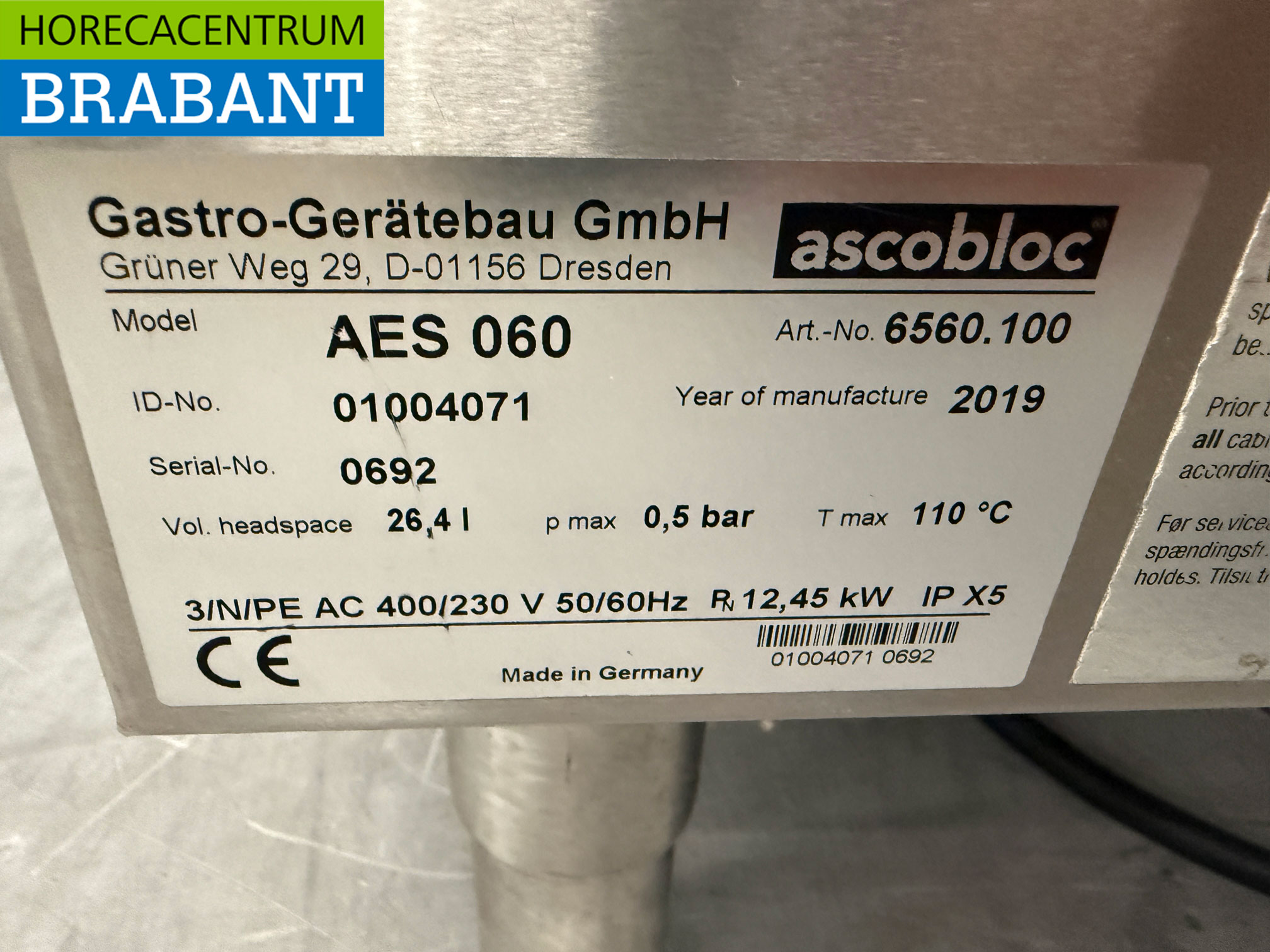 RVS Ascobloc 64 liter 70 cm 400V Horeca - Afbeelding 6