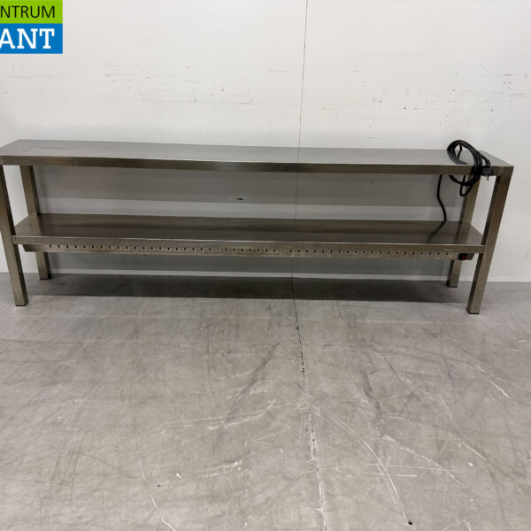 RVS Dubbele Warmtebrug Etagere Brug 200 x 30 x 65 cm 230V Horeca