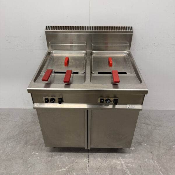 RVS Elite Dubbele Friteuse 2 x 15 liter GAS Horeca