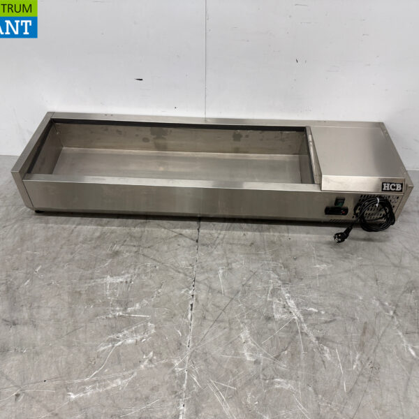 RVS HCB Opzetvitrine Opzet koelvitrine saladière 6 x 1/3 140 cm Horeca