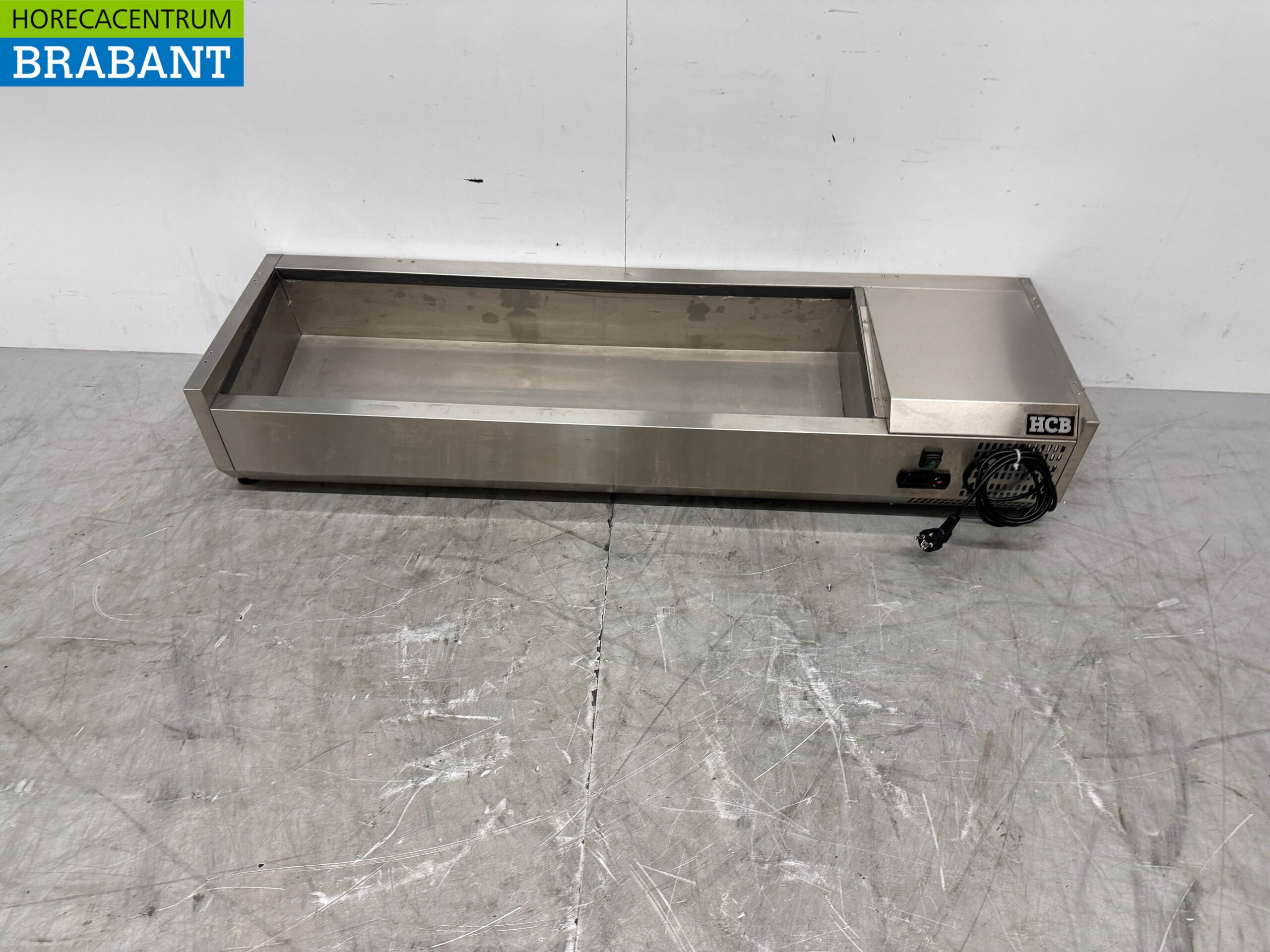 RVS HCB Opzetvitrine Opzet koelvitrine saladière 6 x 1/3 140 cm Horeca